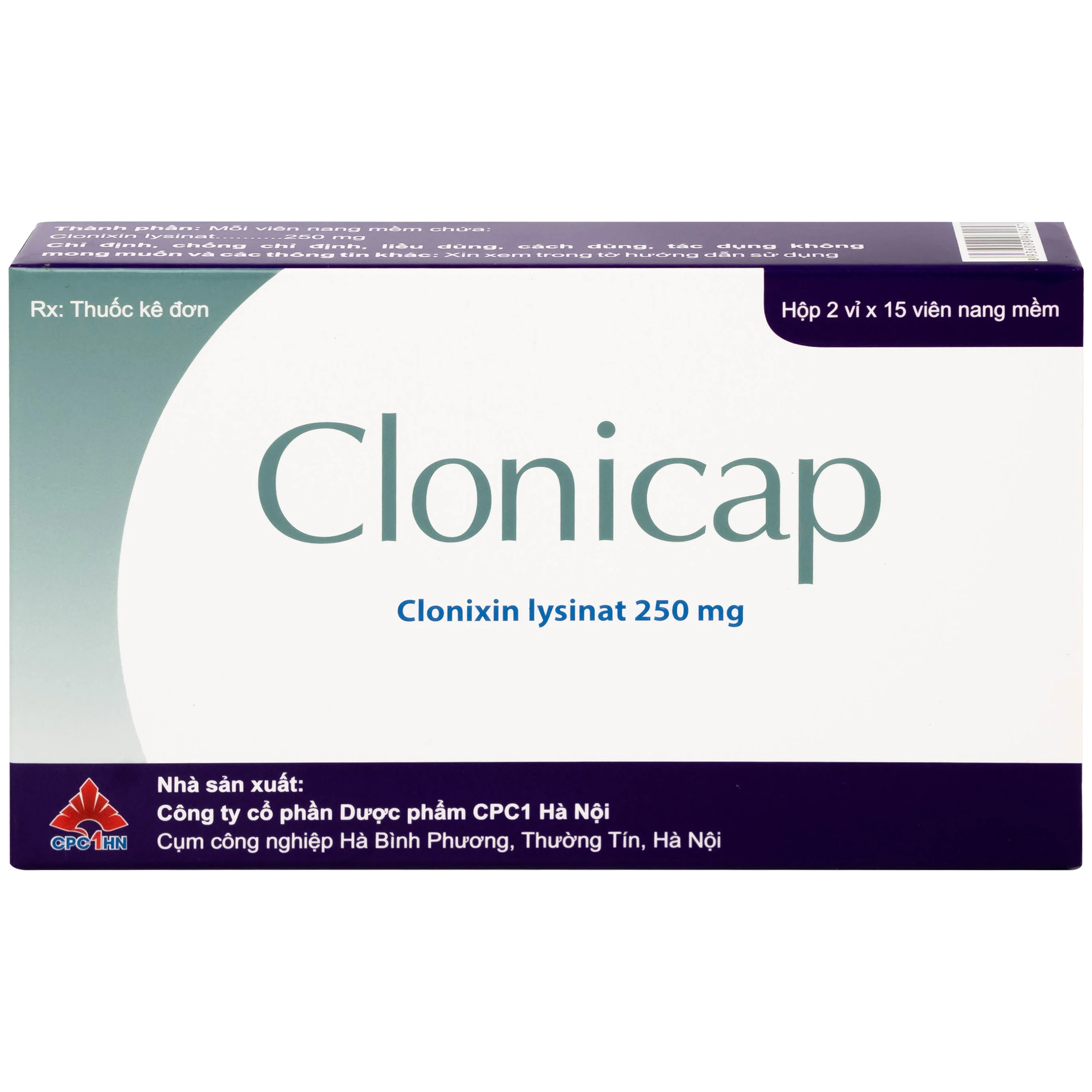 Thuốc Clonicap 250mg CPC1HN điều trị viêm khớp dạng thấp, đau cơ (2 vỉ x 15 viên)