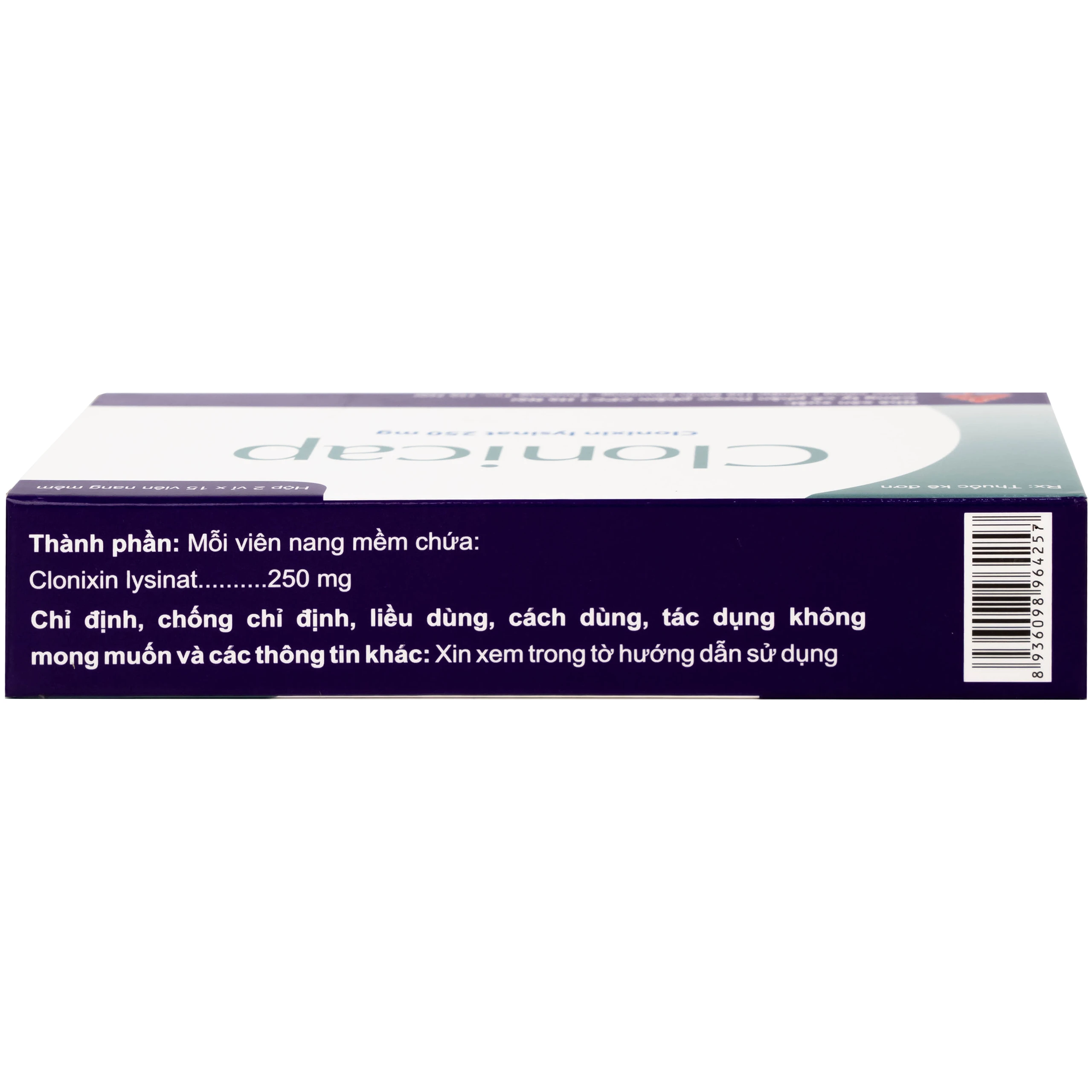 Thuốc Clonicap 250mg CPC1HN điều trị viêm khớp dạng thấp, đau cơ (2 vỉ x 15 viên)