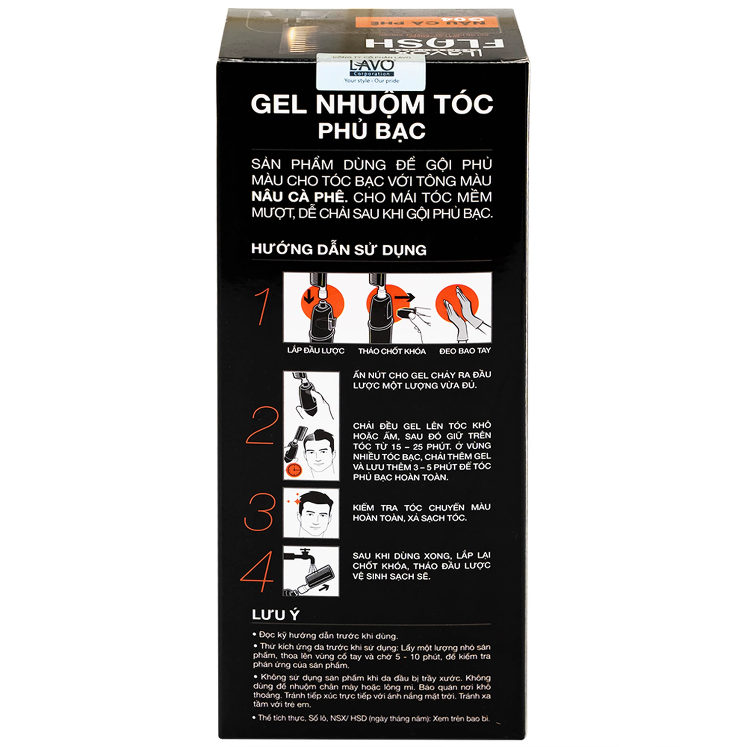 Gội phủ bạc Flash Lavox màu nâu cà phê G04 (150ml)