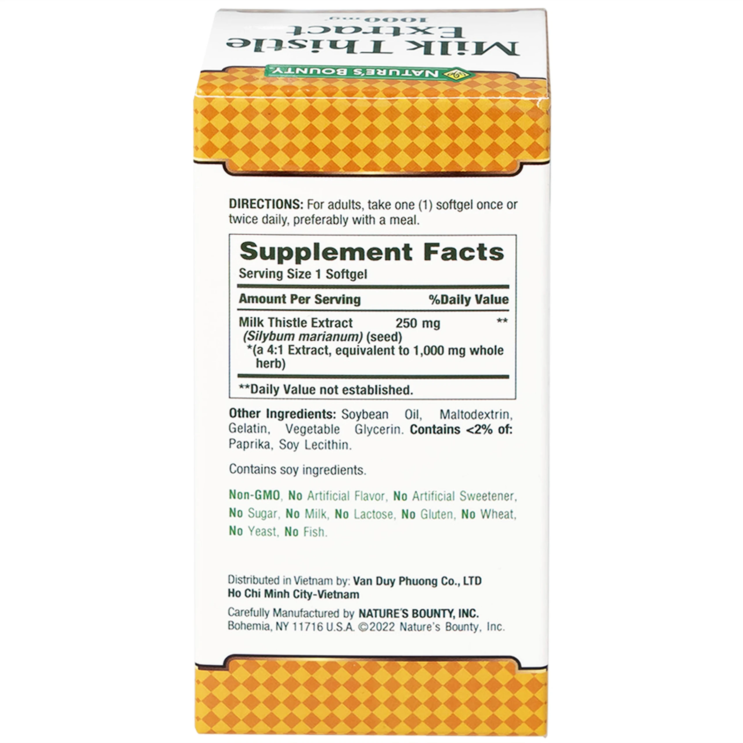 Viên uống hỗ trợ tăng cường chức năng gan, bảo vệ gan Milk Thistle Nature's Bounty (50 viên)