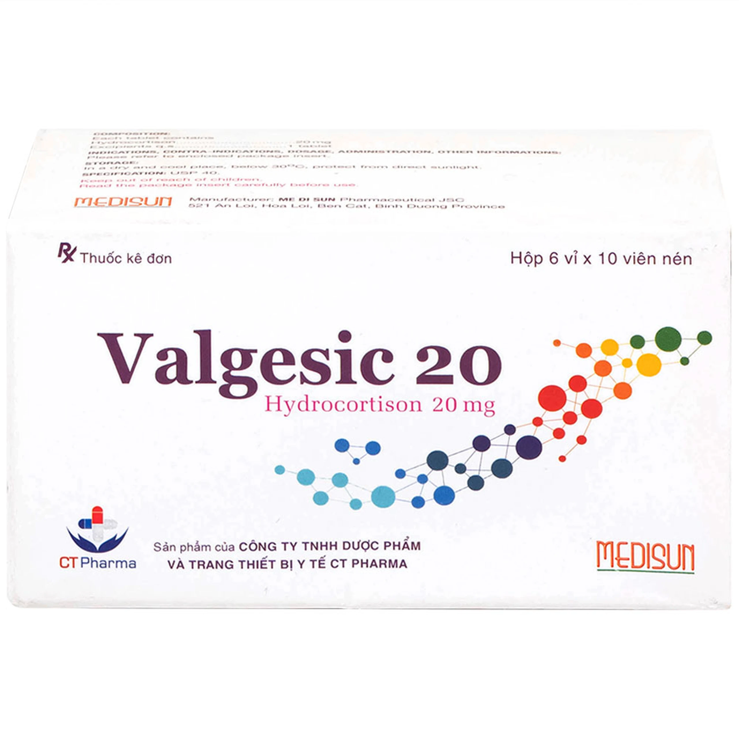 Valgesic 20mg Medisun liệu pháp thay thế tăng sản lượng thận ở trẻ (6 vỉ x 10 viên)