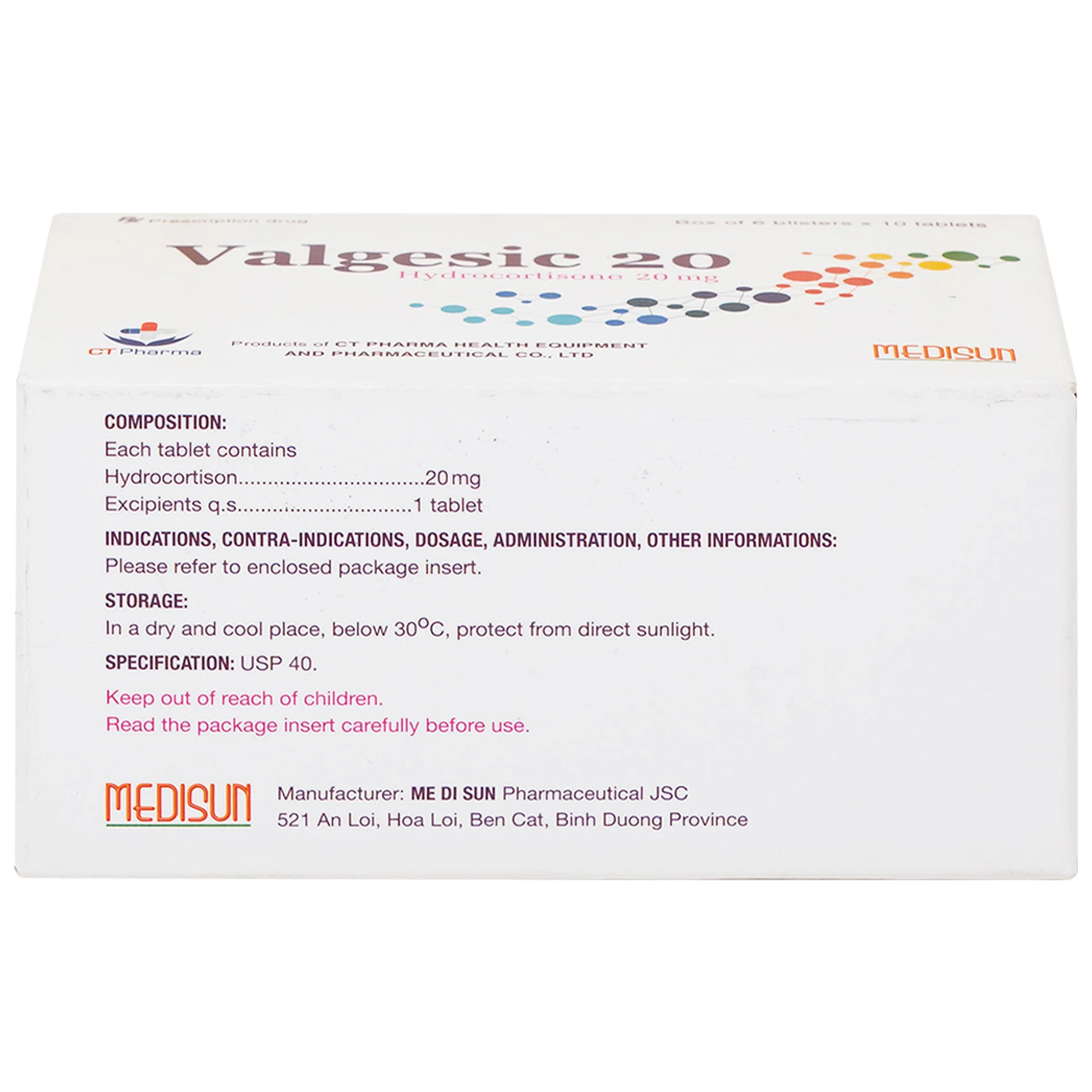 Valgesic 20mg Medisun liệu pháp thay thế tăng sản lượng thận ở trẻ (6 vỉ x 10 viên)