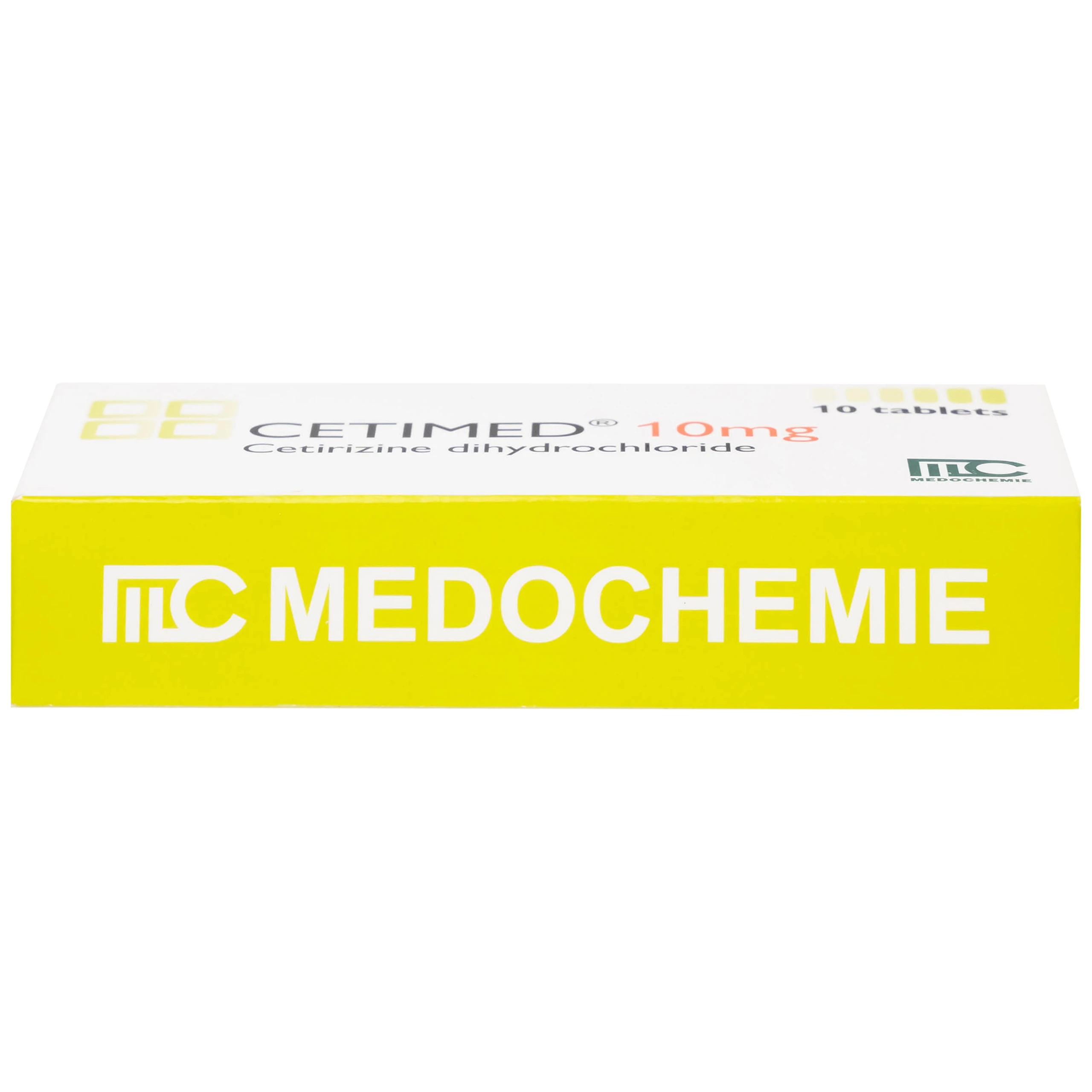 Thuốc Cetimed 10mg Medochemie điều trị triệu chứng viêm mũi dị ứng (1 vỉ x 10 viên)