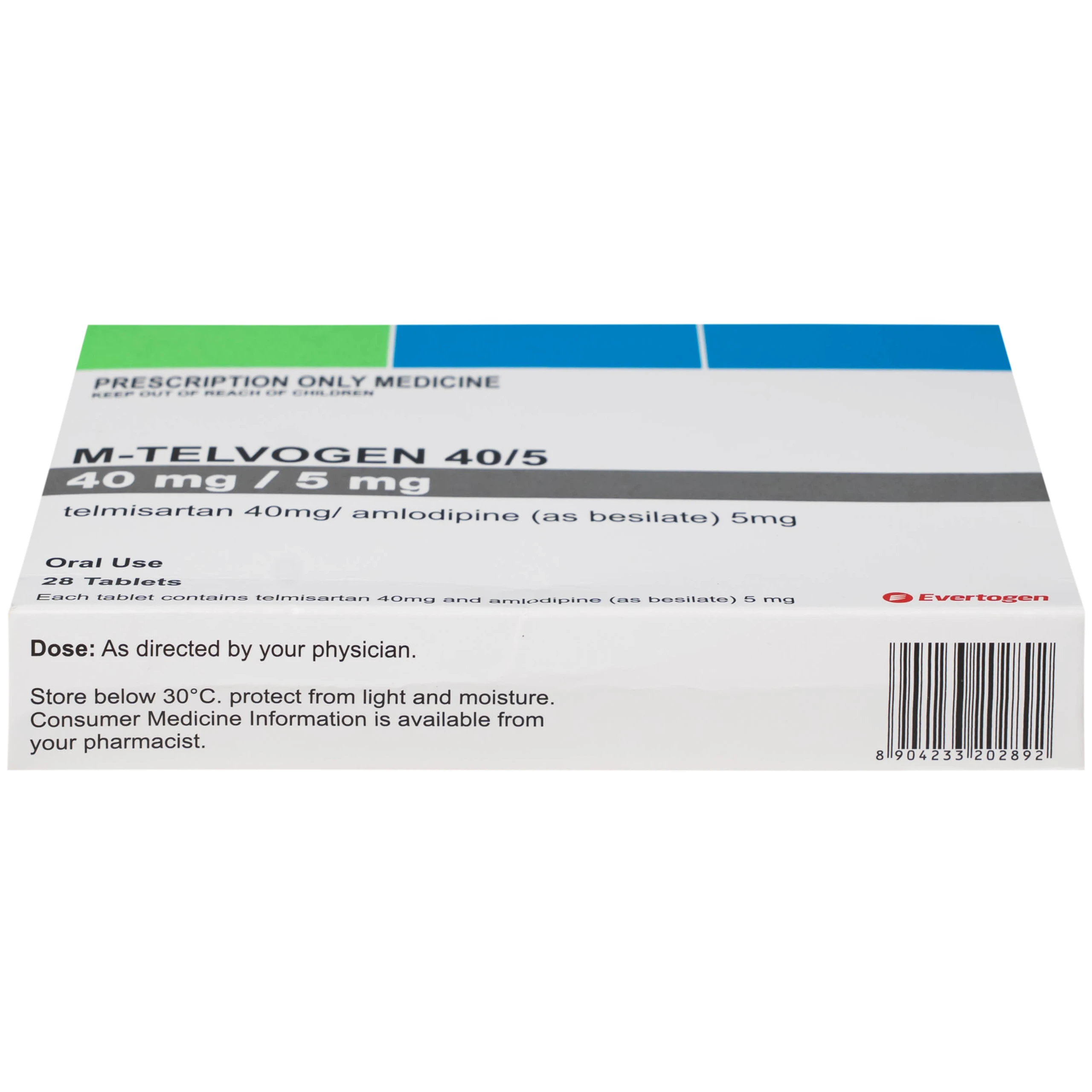 Thuốc M-Telvogen 40/5mg Evertogen điều trị tăng huyết áp (2 vỉ x 14 viên)