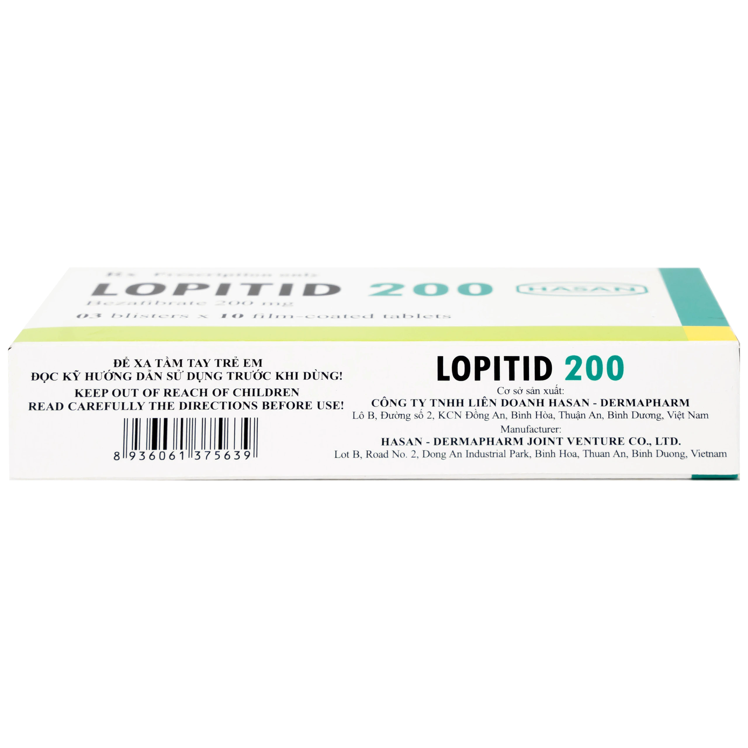 Thuốc Lopitid 200 Hasan điều trị tăng triglycerid máu nặng (3 vỉ x 10 viên)