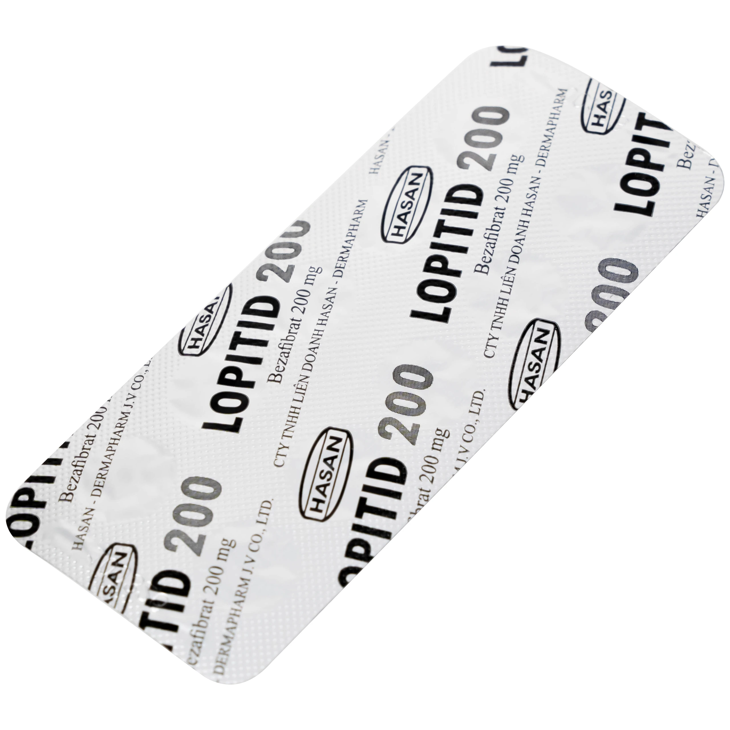 Thuốc Lopitid 200 Hasan điều trị tăng triglycerid máu nặng (3 vỉ x 10 viên)