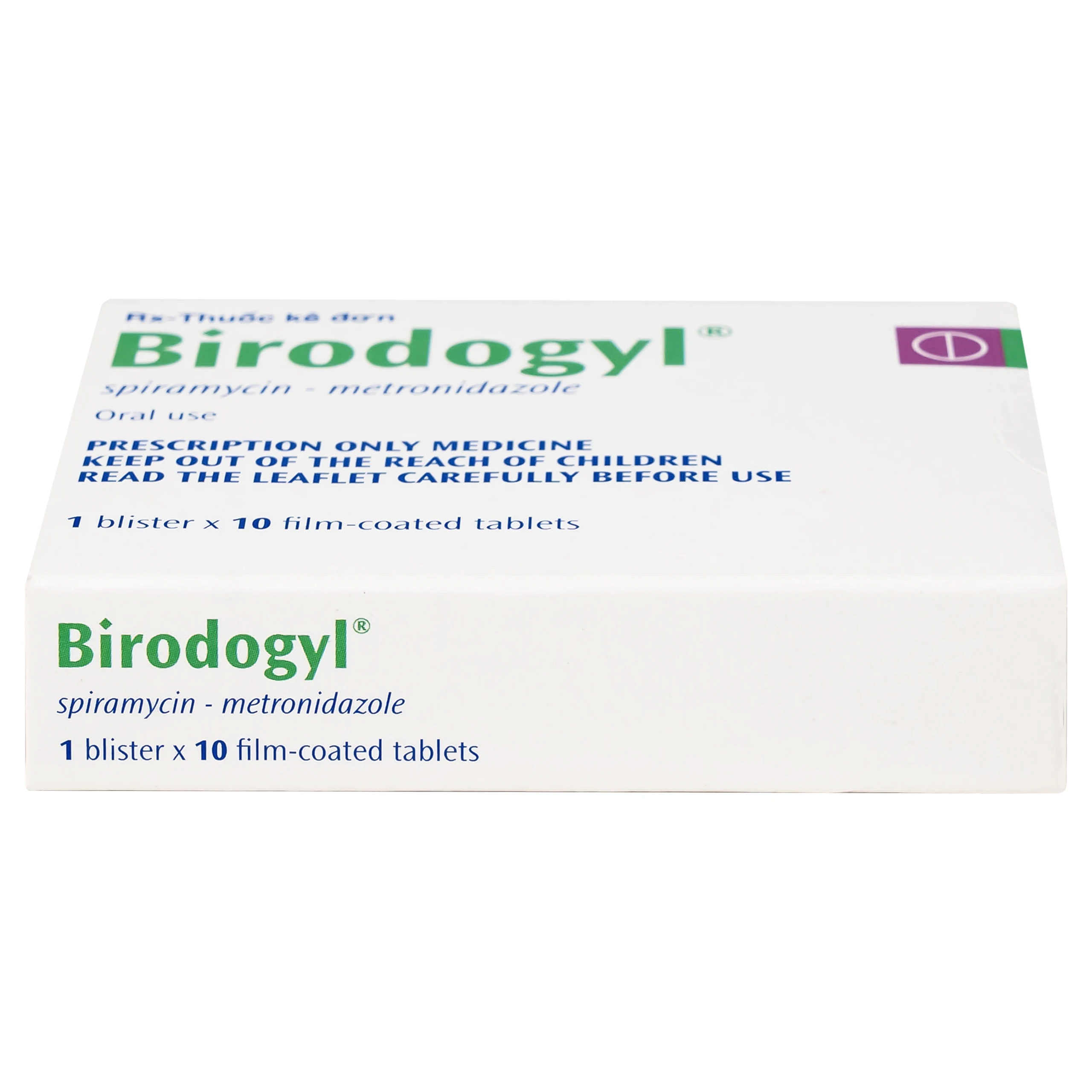 Thuốc Birodogyl 250mg Sanofi điều trị nhiễm trùng đường miệng cấp tính và mạn tính (1 vỉ x 10 viên)