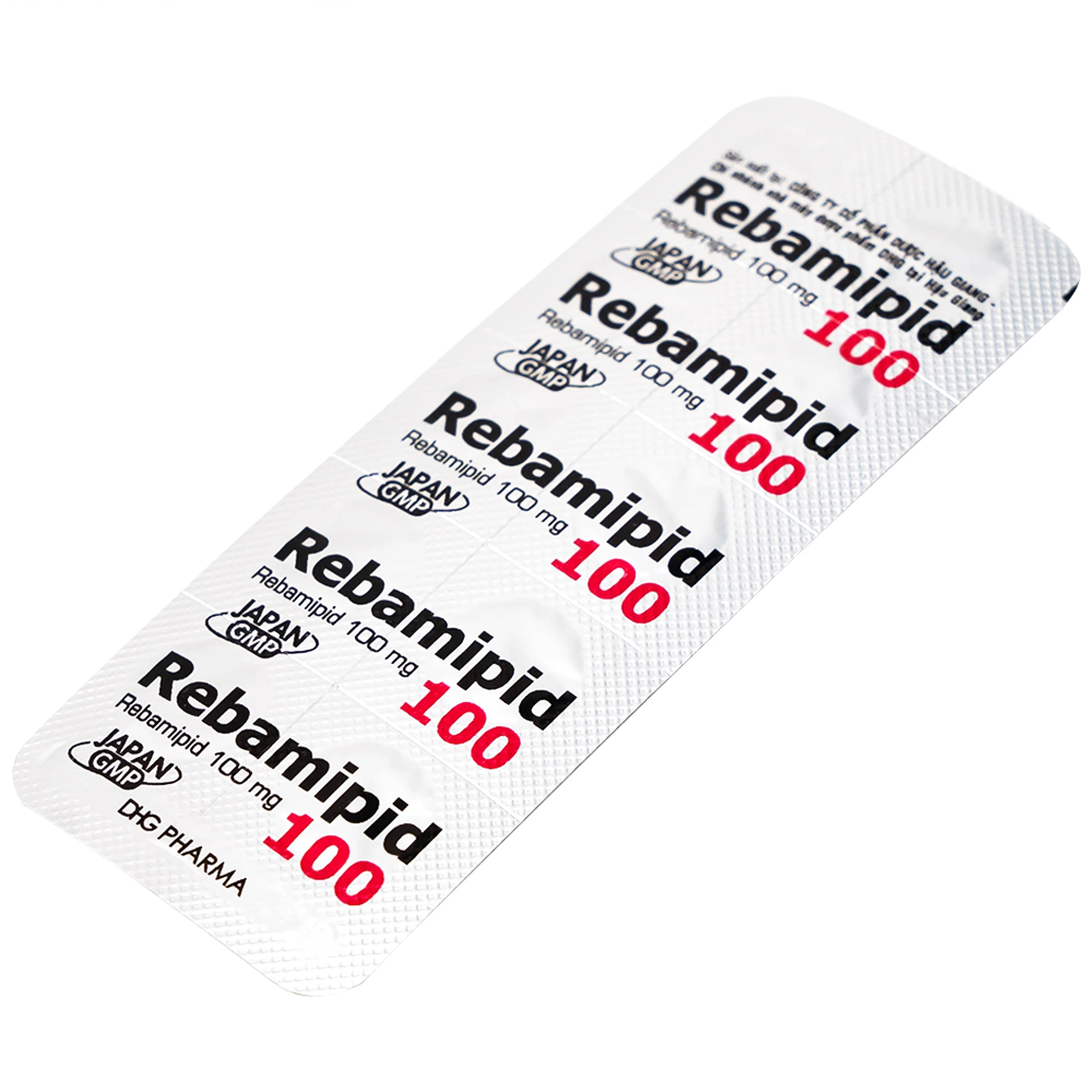 Thuốc Rebamipid 100 DHG điều trị loét dạ dày (5 vỉ x 10 viên)