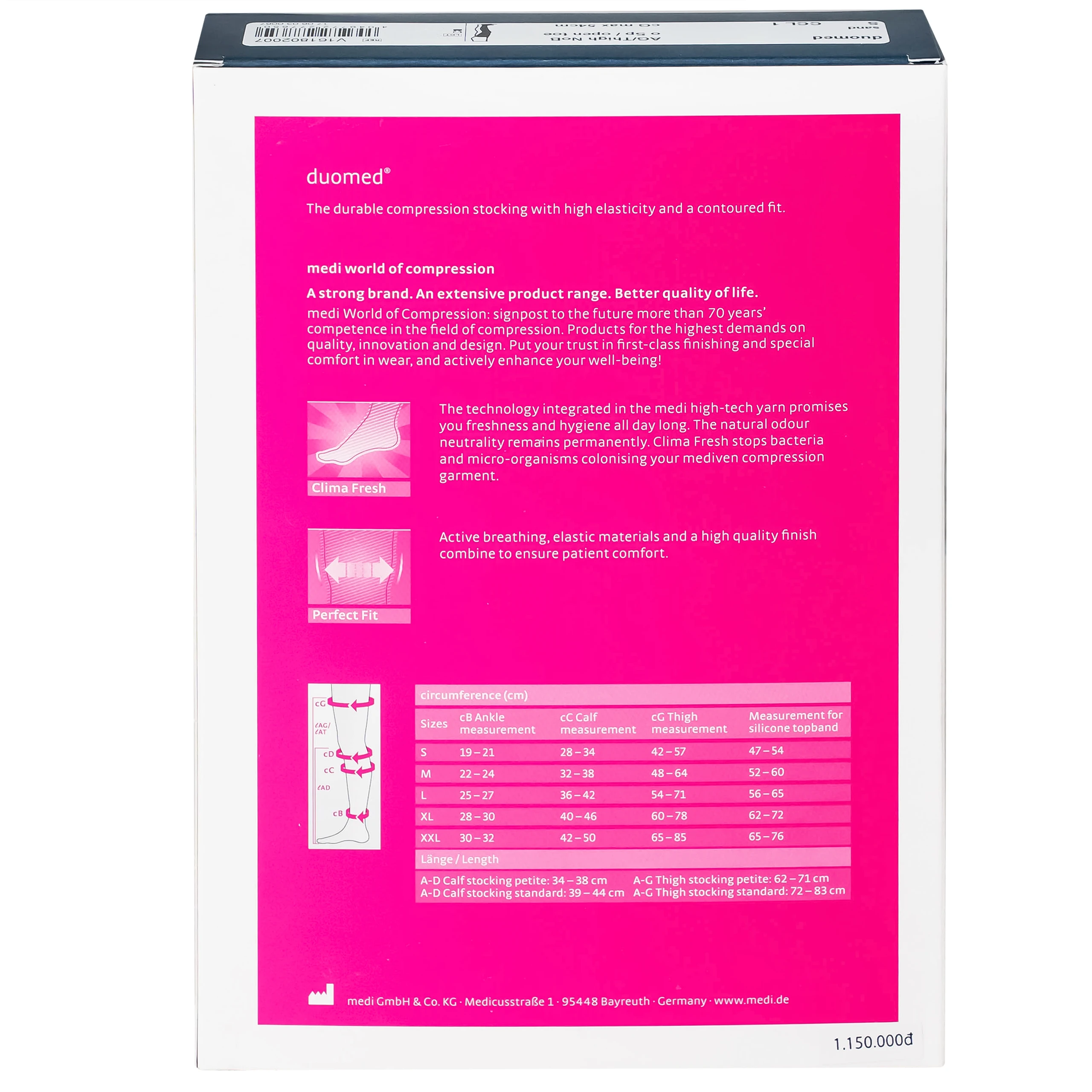 Vớ đùi giãn tĩnh mạch Duomed size S