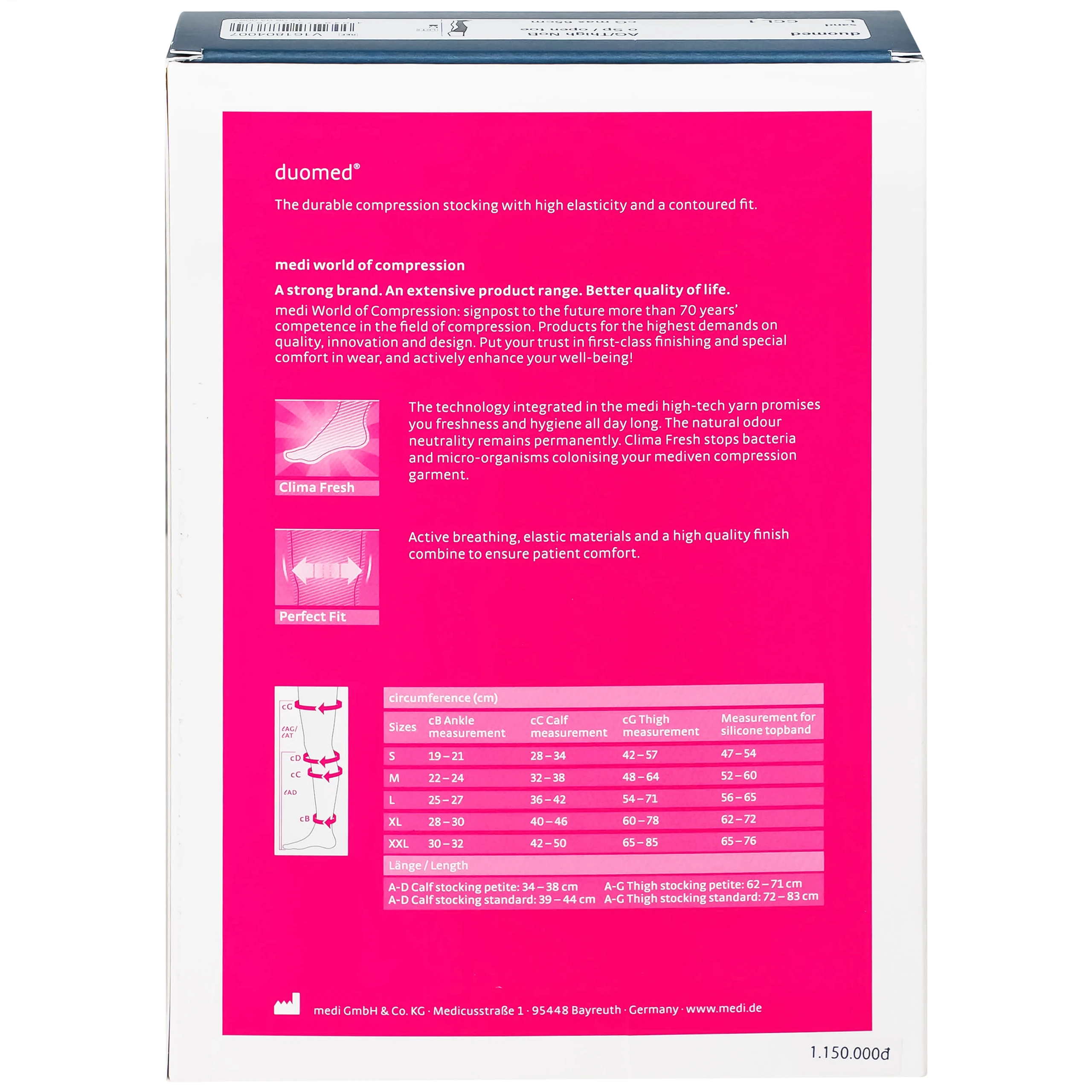 Vớ đùi giãn tĩnh mạch Duomed size L