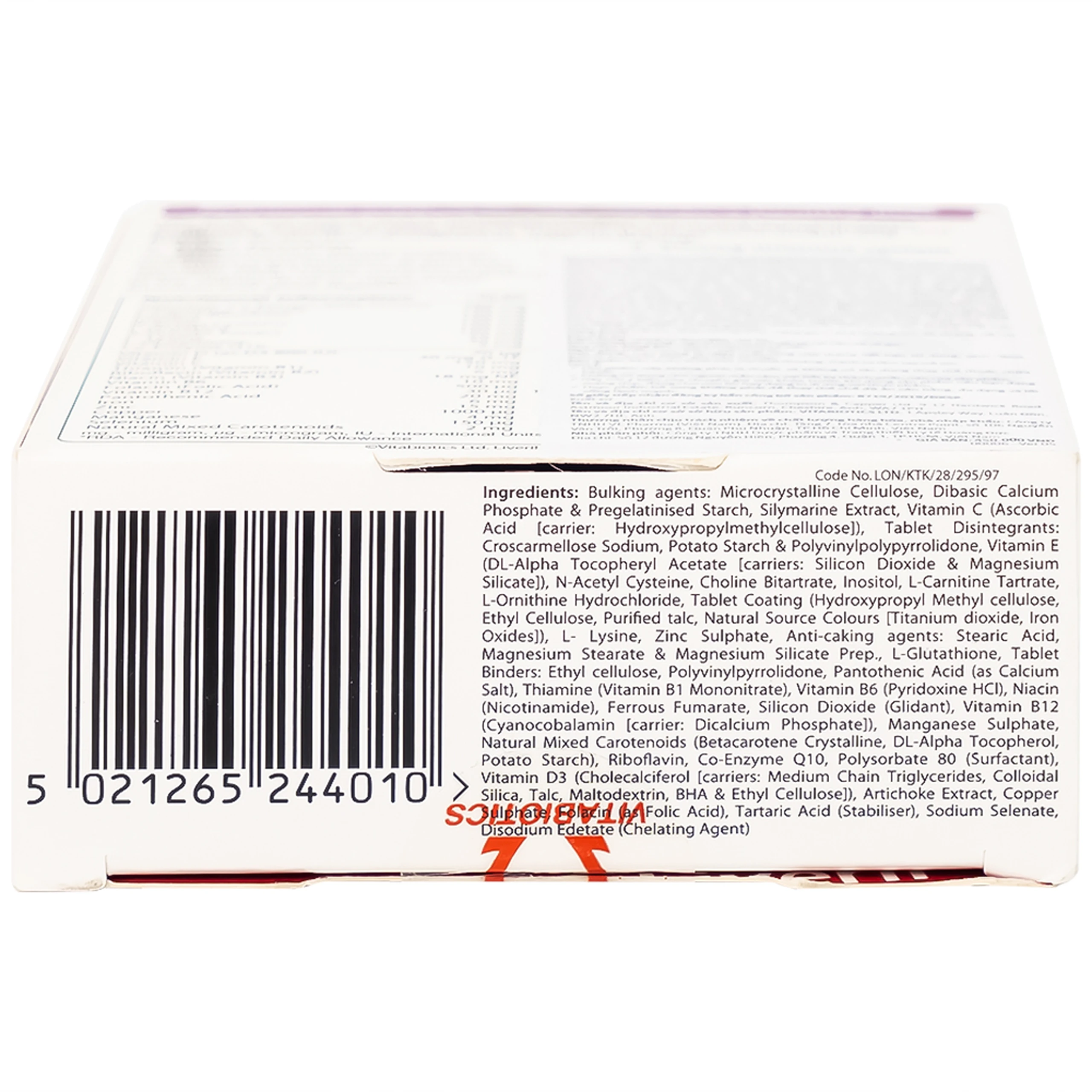 Viên uống hỗ trợ tăng cường chức năng gan Liveril Vitabiotics (5 vỉ x 6 viên)