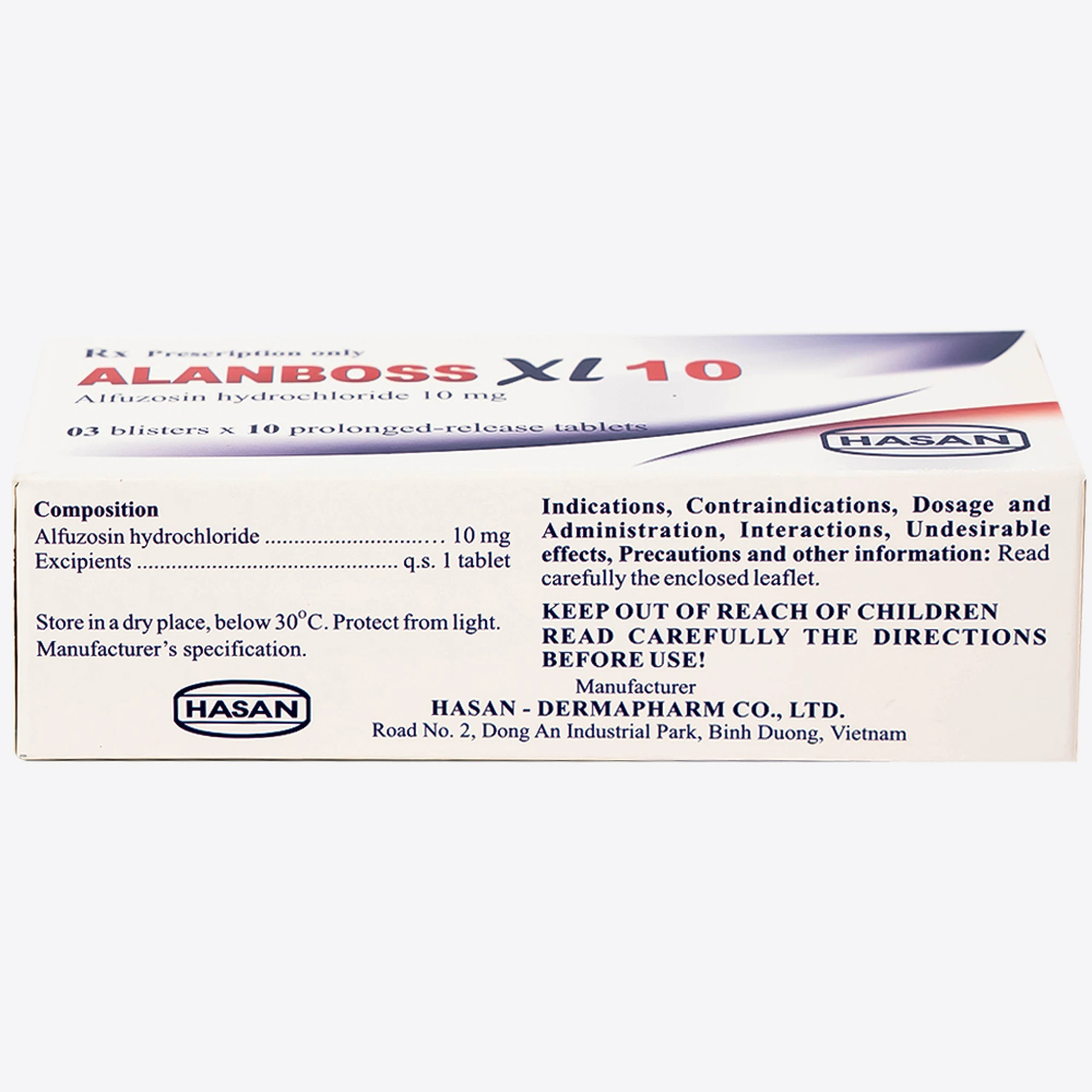 Thuốc AlanBoss XL 10 Hasan điều trị các triệu chứng của phì đại tuyến tiền liệt lành tính (3 vỉ x 10 viên)