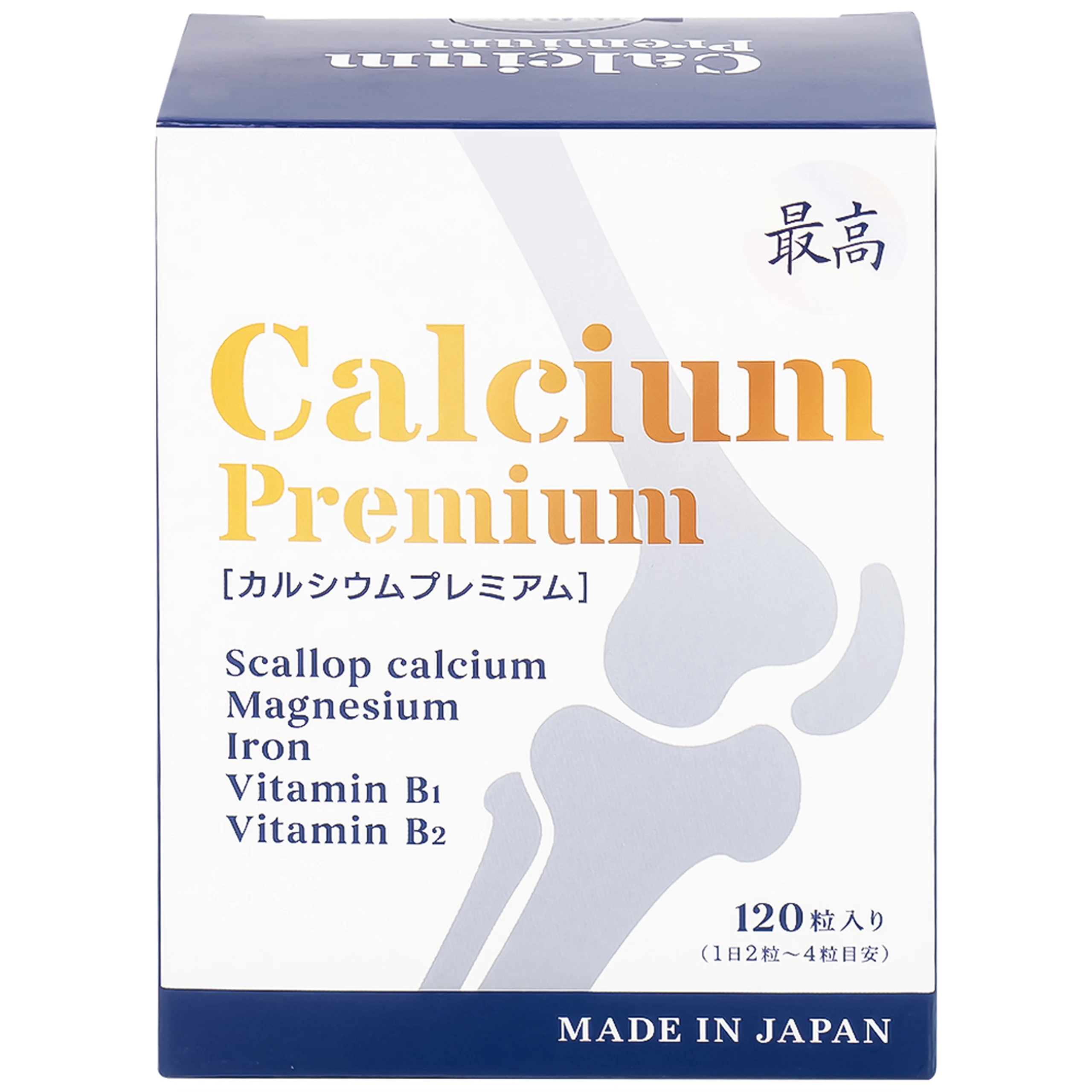 Viên bổ sung canxi, khoáng chất giảm nguy cơ loãng xương Calcium Premium JpanWell (120 viên)
