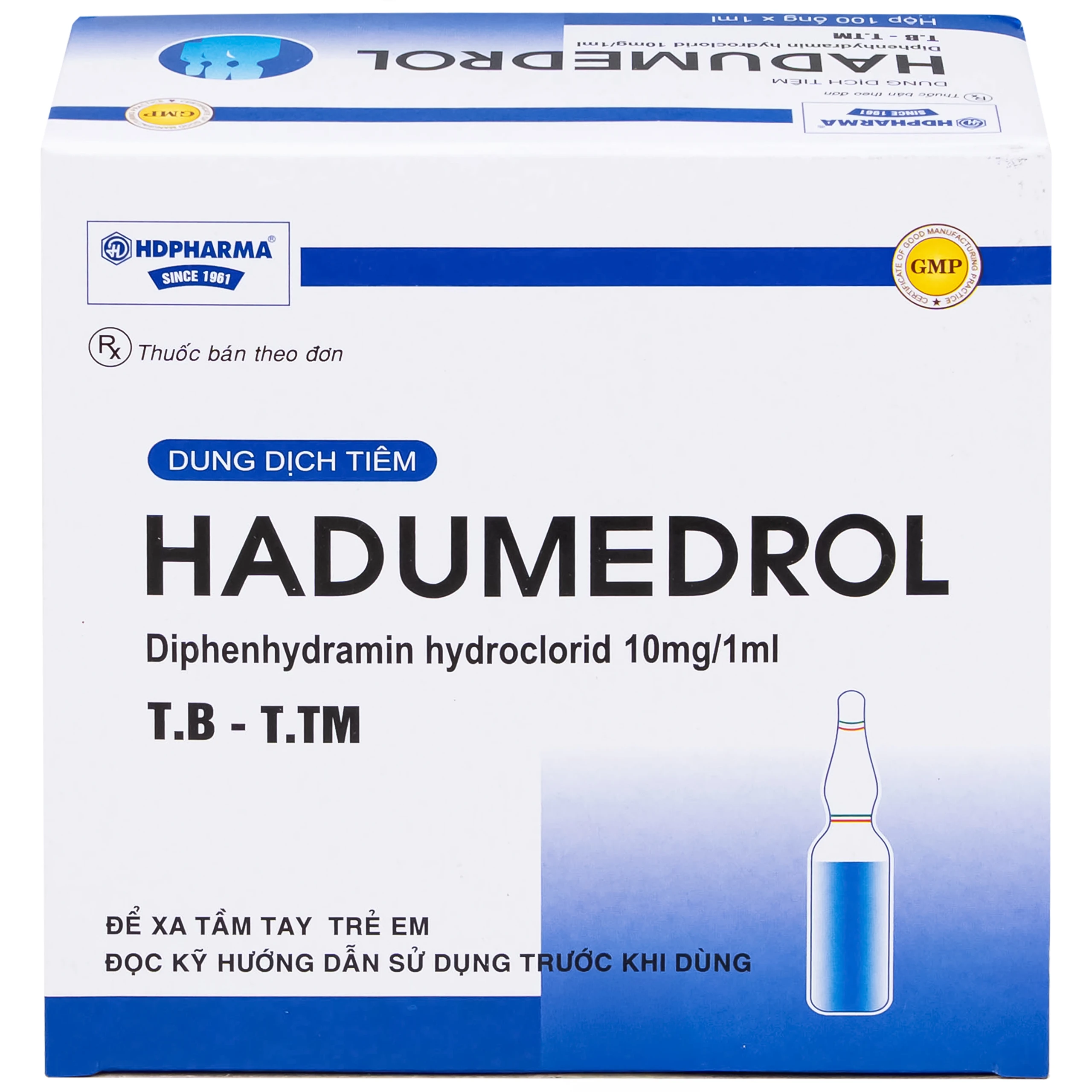 Thuốc Hadumedrol 10mg/ml Hdpharma giúp chống buồn nôn hoặc chóng mặt (100 ống x 1ml) 3