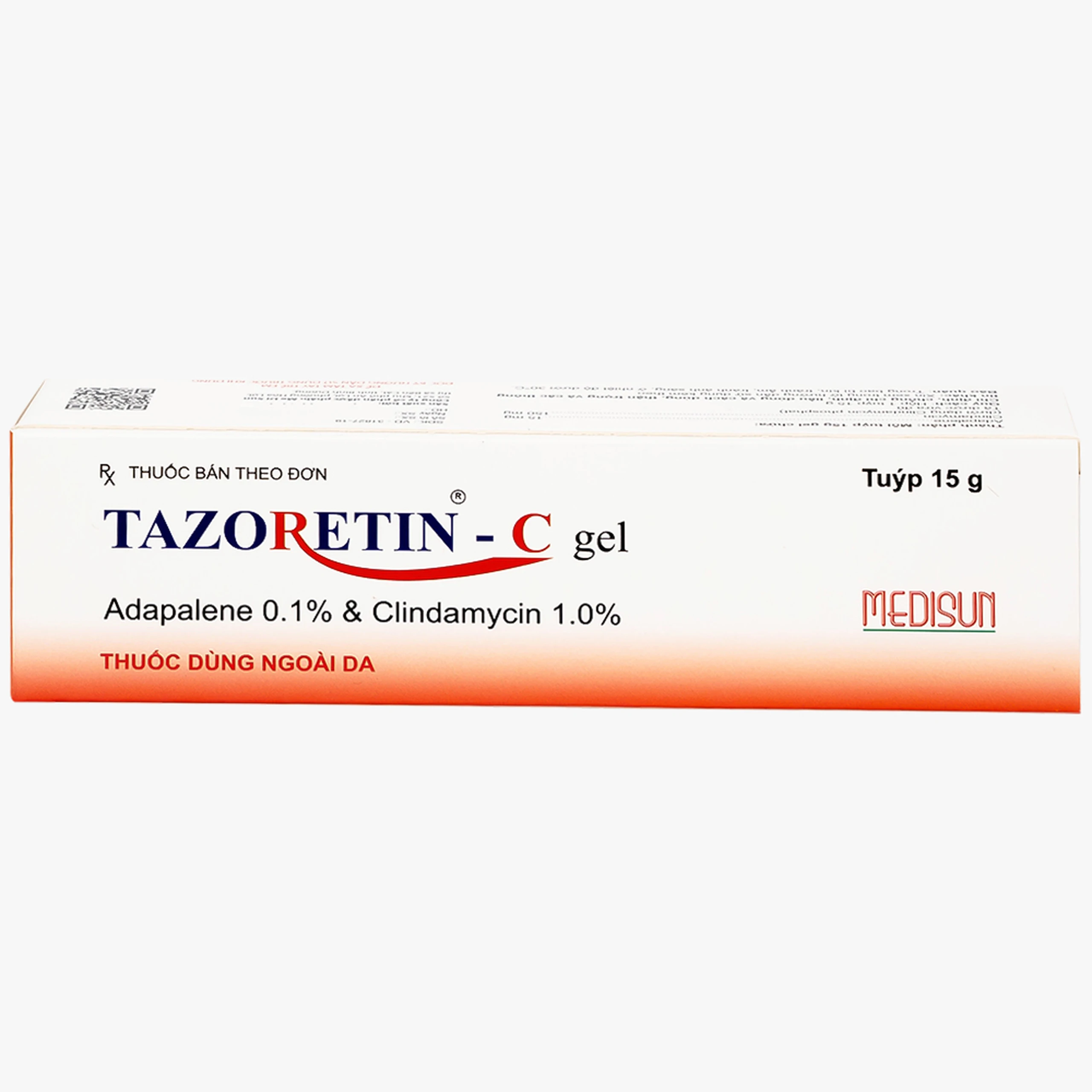 Thuốc bôi ngoài da Tazoretin - C Gel 15g Medisun điều trị tại chỗ mụn trứng cá