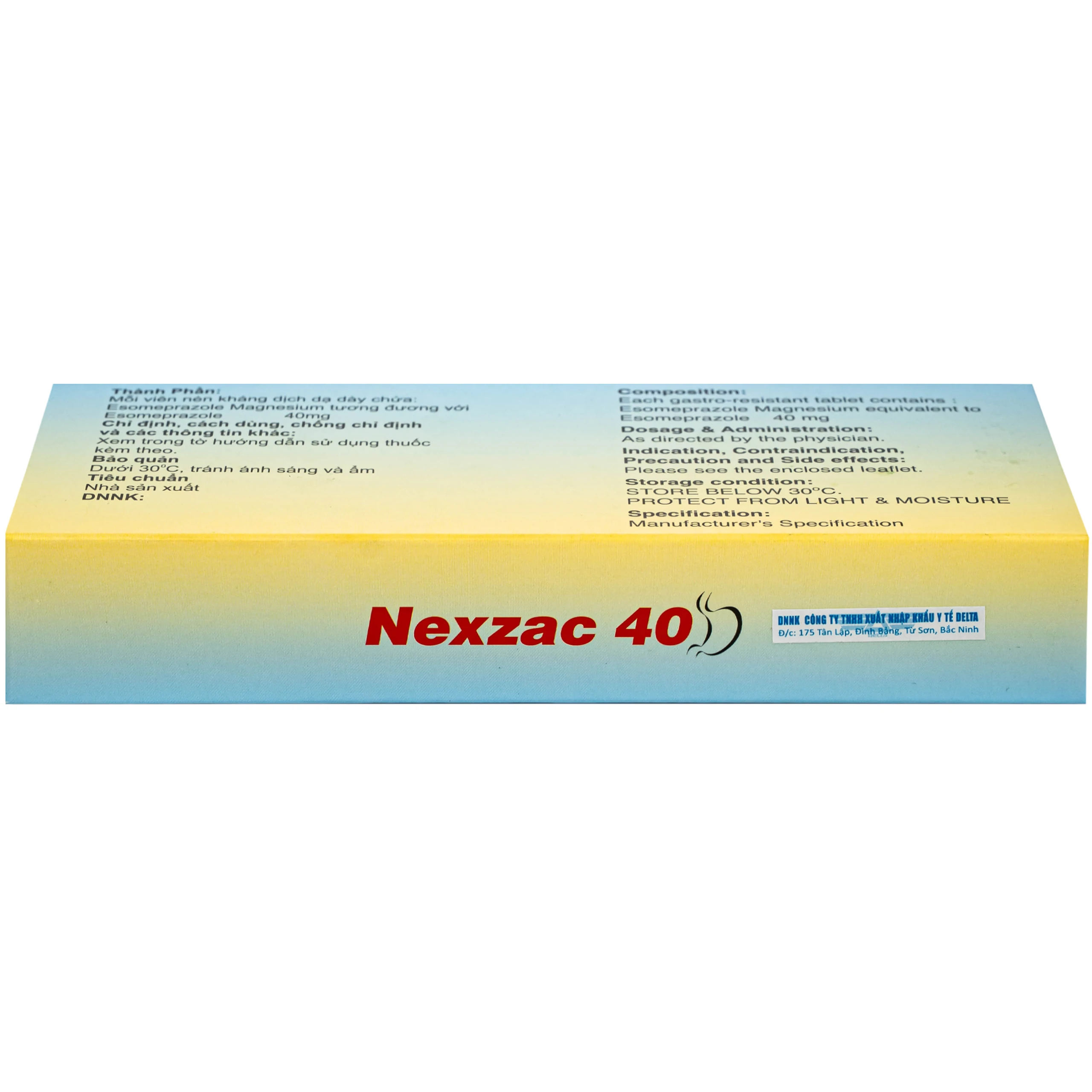 Thuốc Nexzac-40 Torrent điều trị trào ngược dạ dày - thực quản, viêm loét dạ dày - tá tràng (3 vỉ x 10 viên)