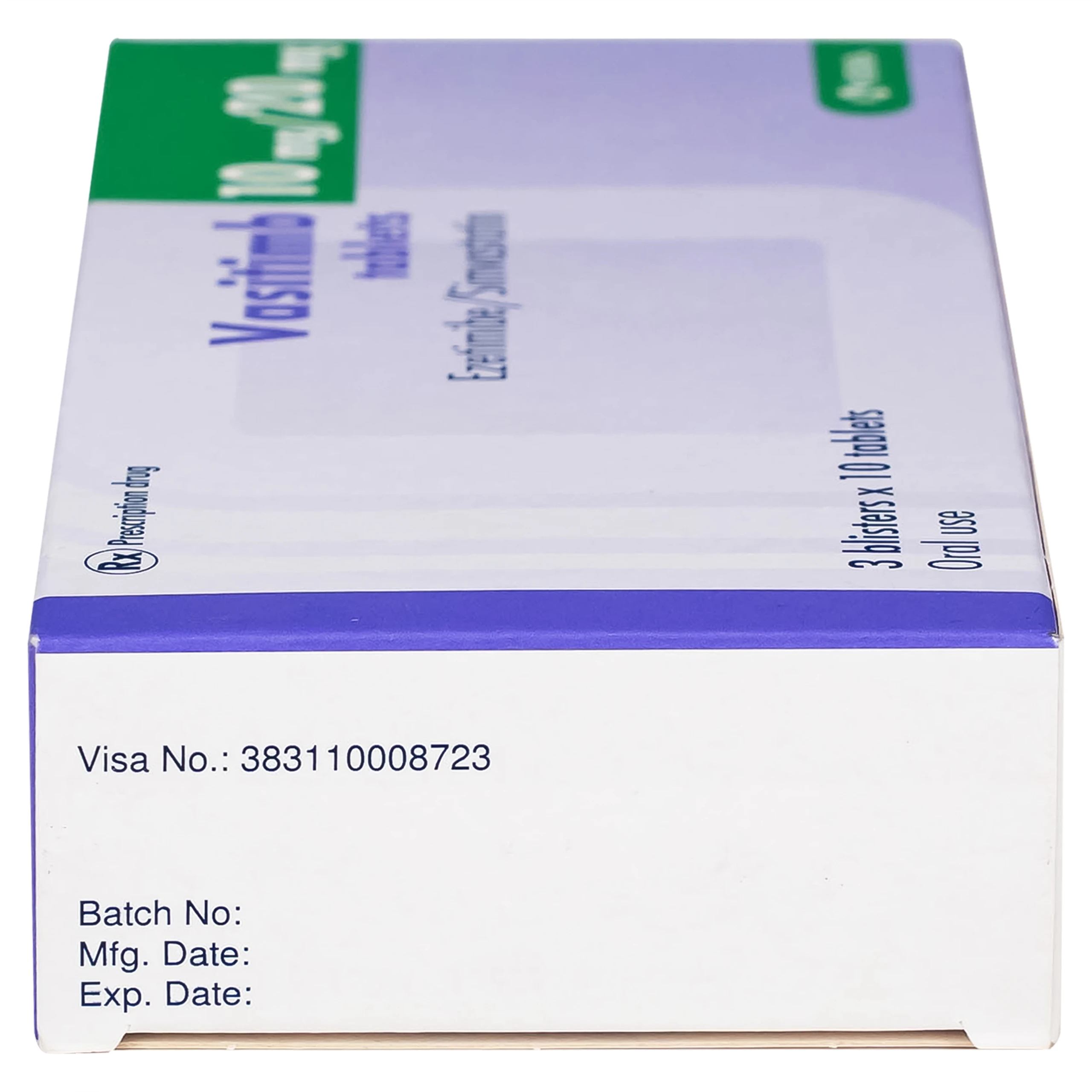 Thuốc Vasitimb 10mg/20mg tablets Krka giúp phòng bệnh tim, điều trị tăng cholesterol máu, máu đồng hợp tử gia đình (3 vỉ x 10 viên)