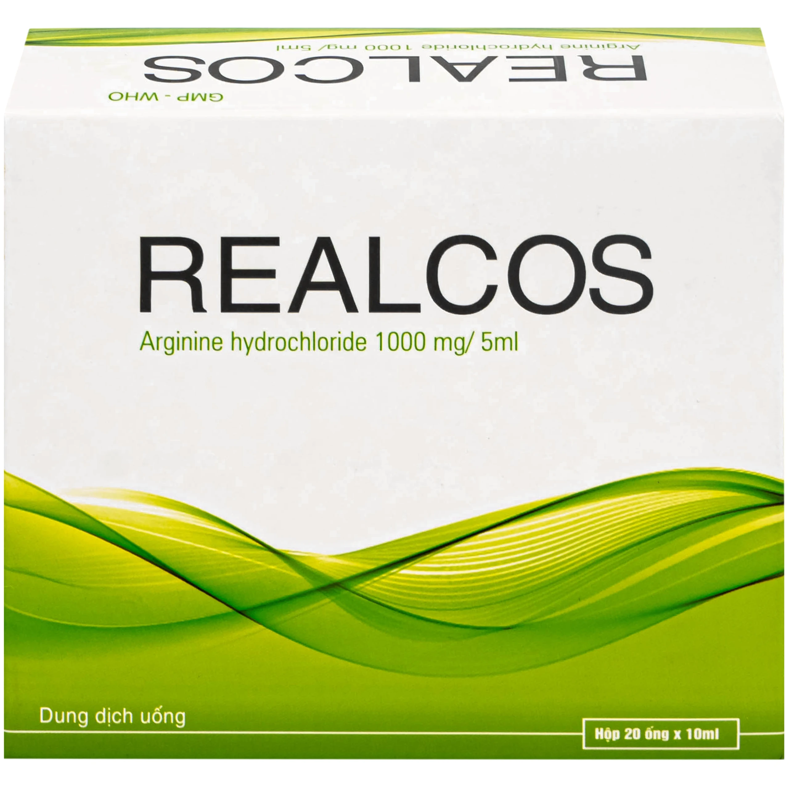Thuốc Realcos 1000mg/5ml Hà Nam điều trị các bệnh lý liên quan đến rối loạn chu trình urê, bao gồm thiếu hụt các enzyme (20 ống) 2