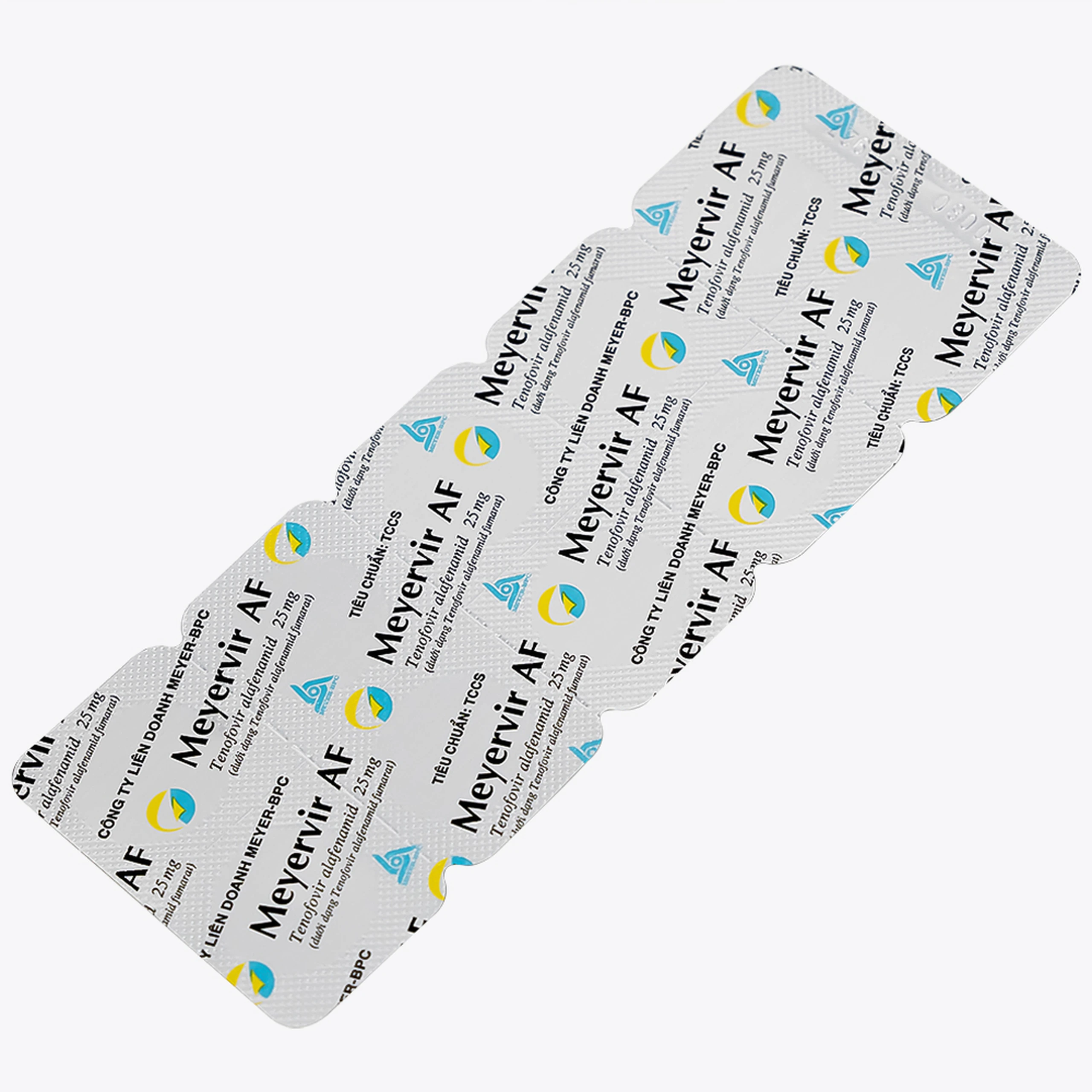 Thuốc Meyervir AF 25mg Meyer-BPC điều trị viêm gan siêu vi B mạn tính (3 vỉ x 10 viên)