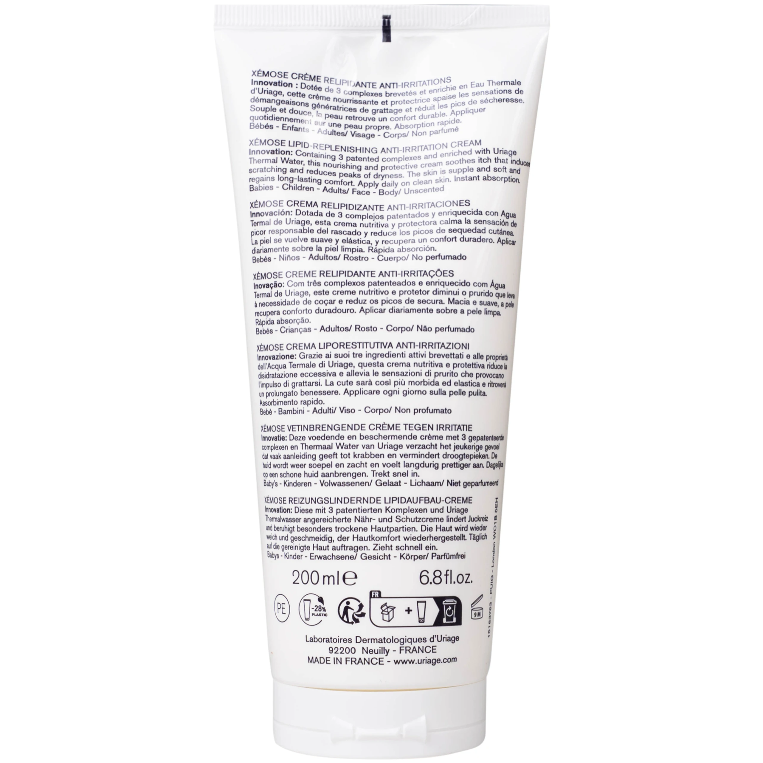 Kem bôi viêm da cơ địa Uriage Xemose Crème Replipidante Anti-irriations 200ml