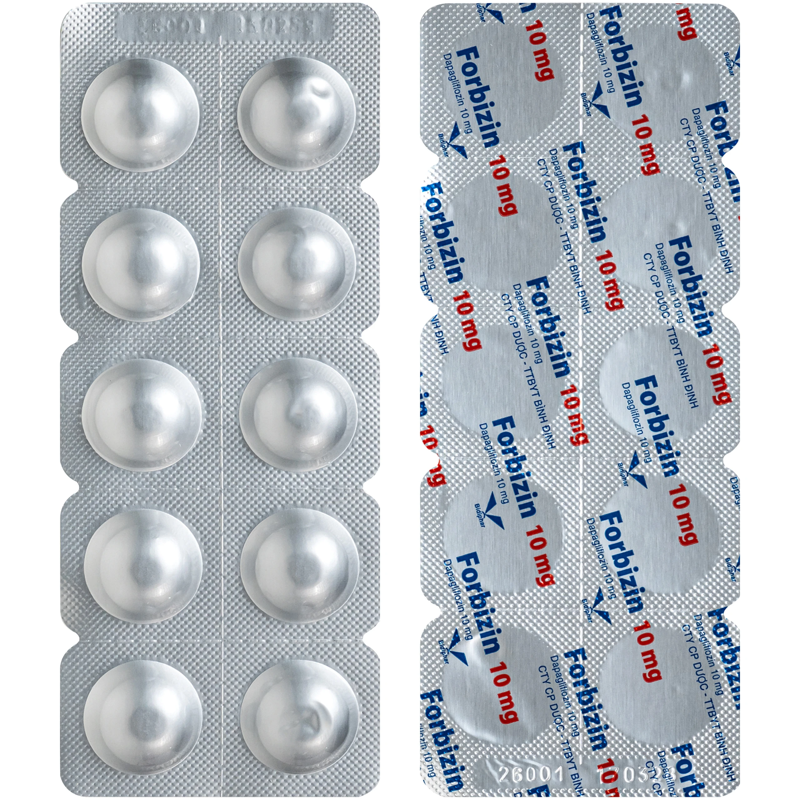 Thuốc Forbizin 10mg Bidiphar điều trị đái tháo đường tuýp 2 (3 vỉ x 10 viên) 5