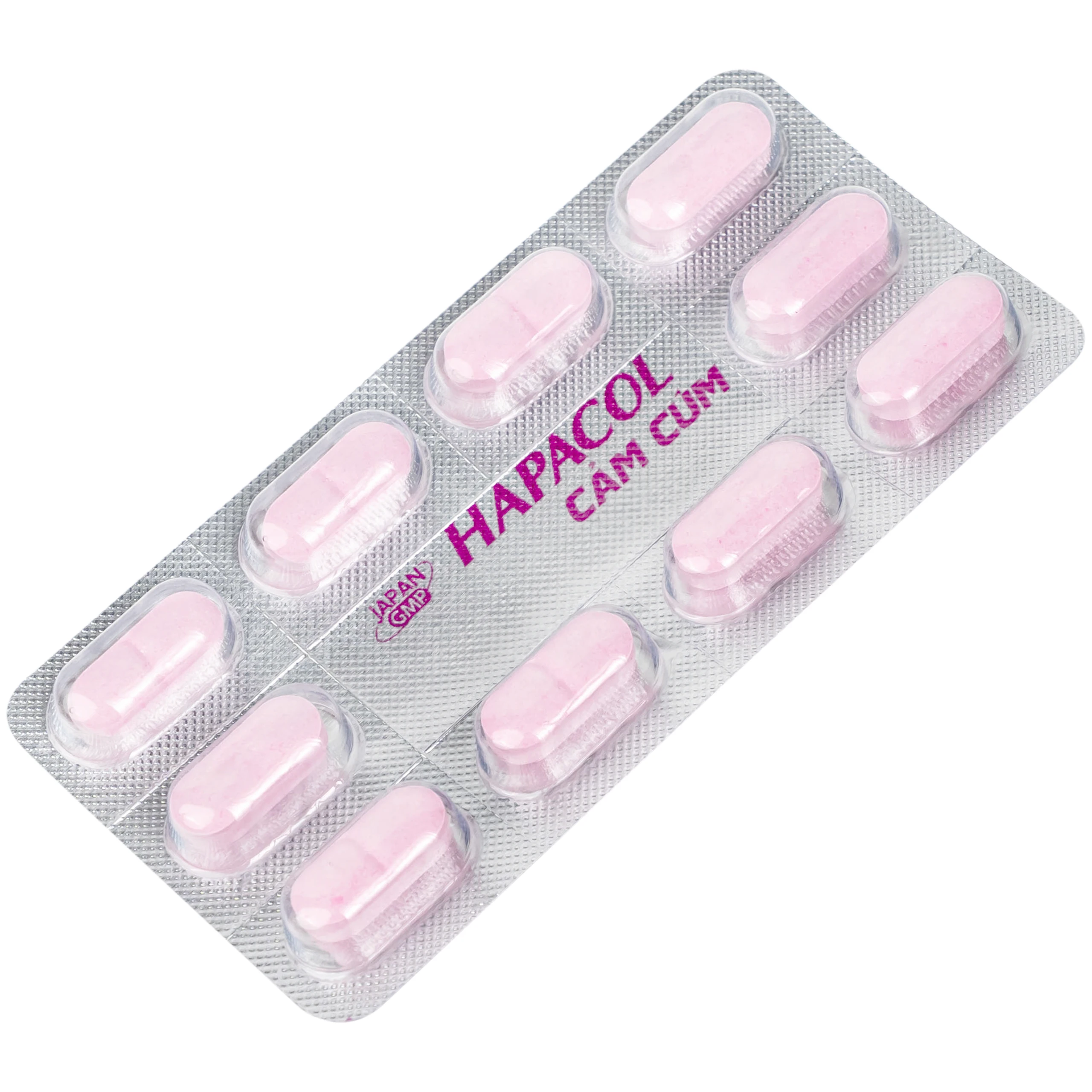 Thuốc Hapacol cảm cúm DHG Pharma Điều trị các triệu chứng của cảm cúm như sốt, đau, sung huyết mũi (10 vỉ x 10 viên)