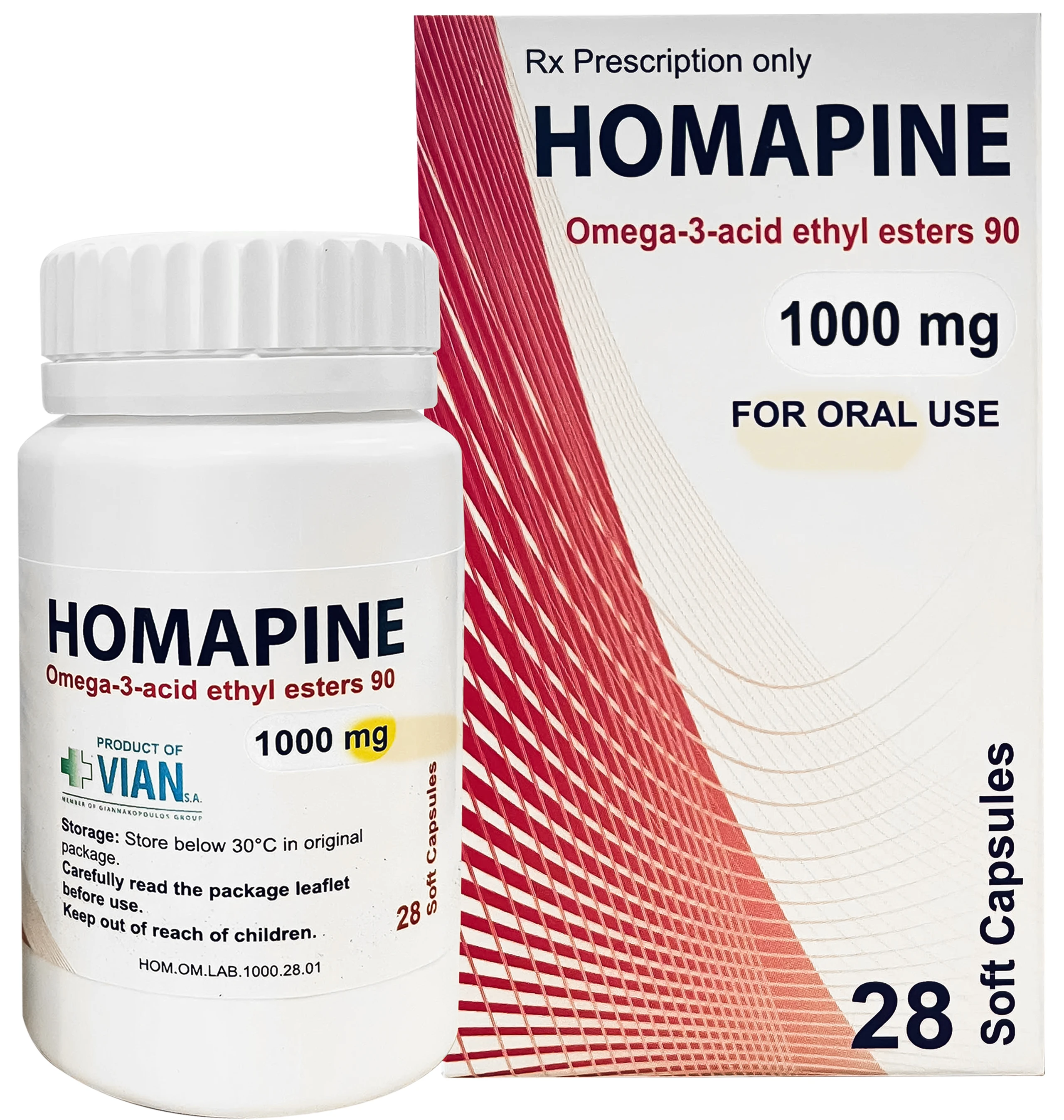 Thuốc Homapine 1000mg Aenova (28 viên)