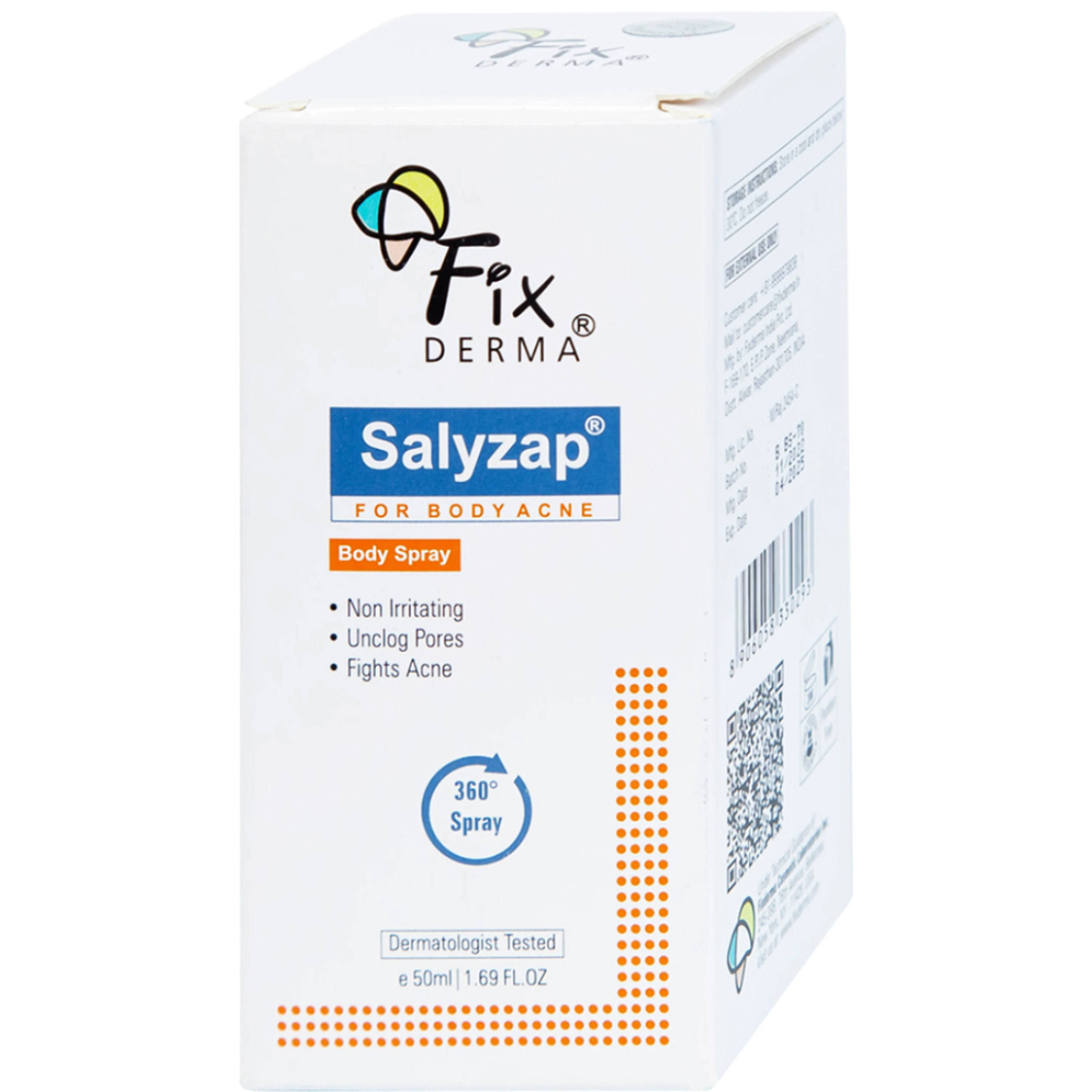 Xịt mụn lưng Fixderma Salyzap 50ml