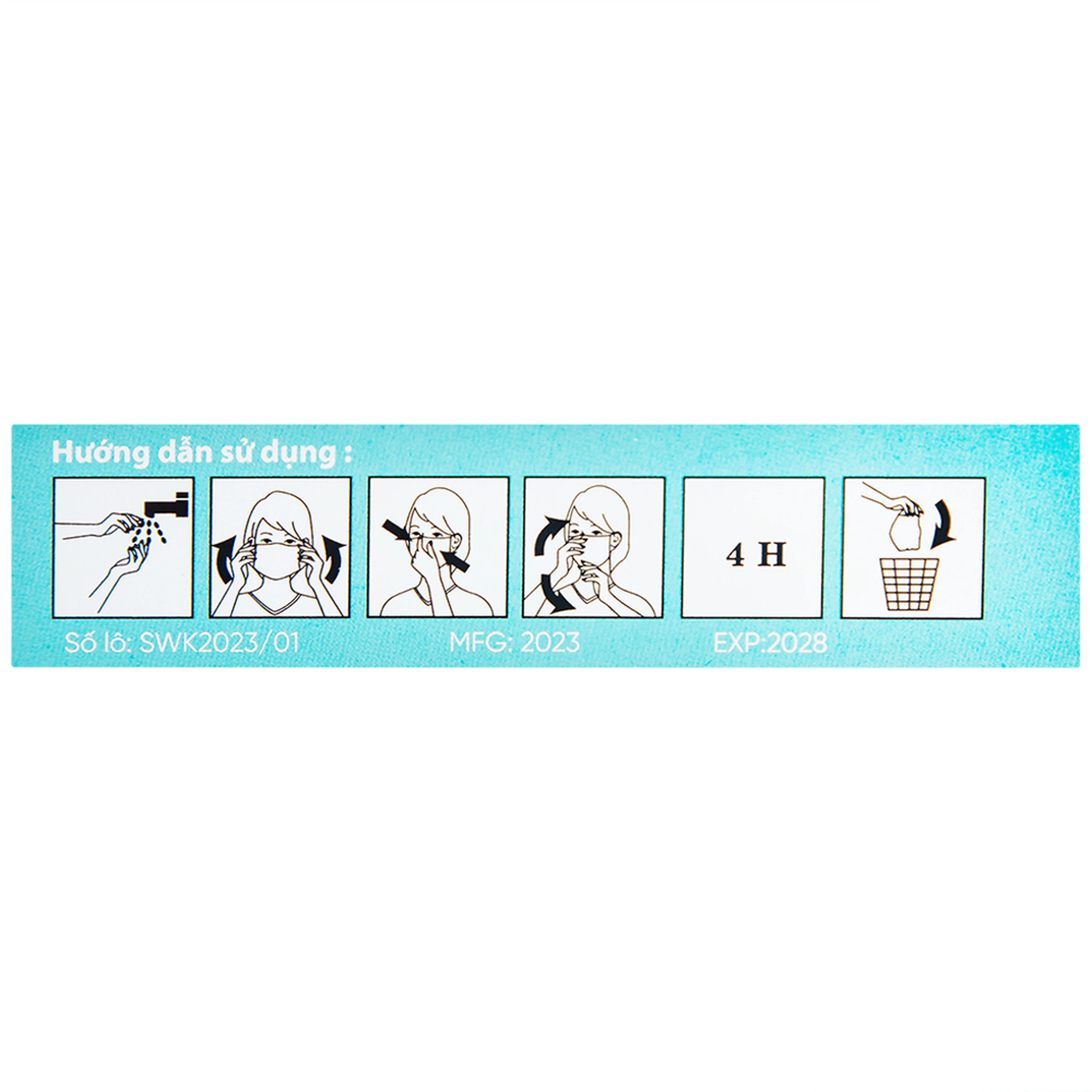 Khẩu trang trẻ em 3 lớp 3D Swan Mask quai vải (10 cái) ngăn khói bụi, vi khuẩn và giọt bắn