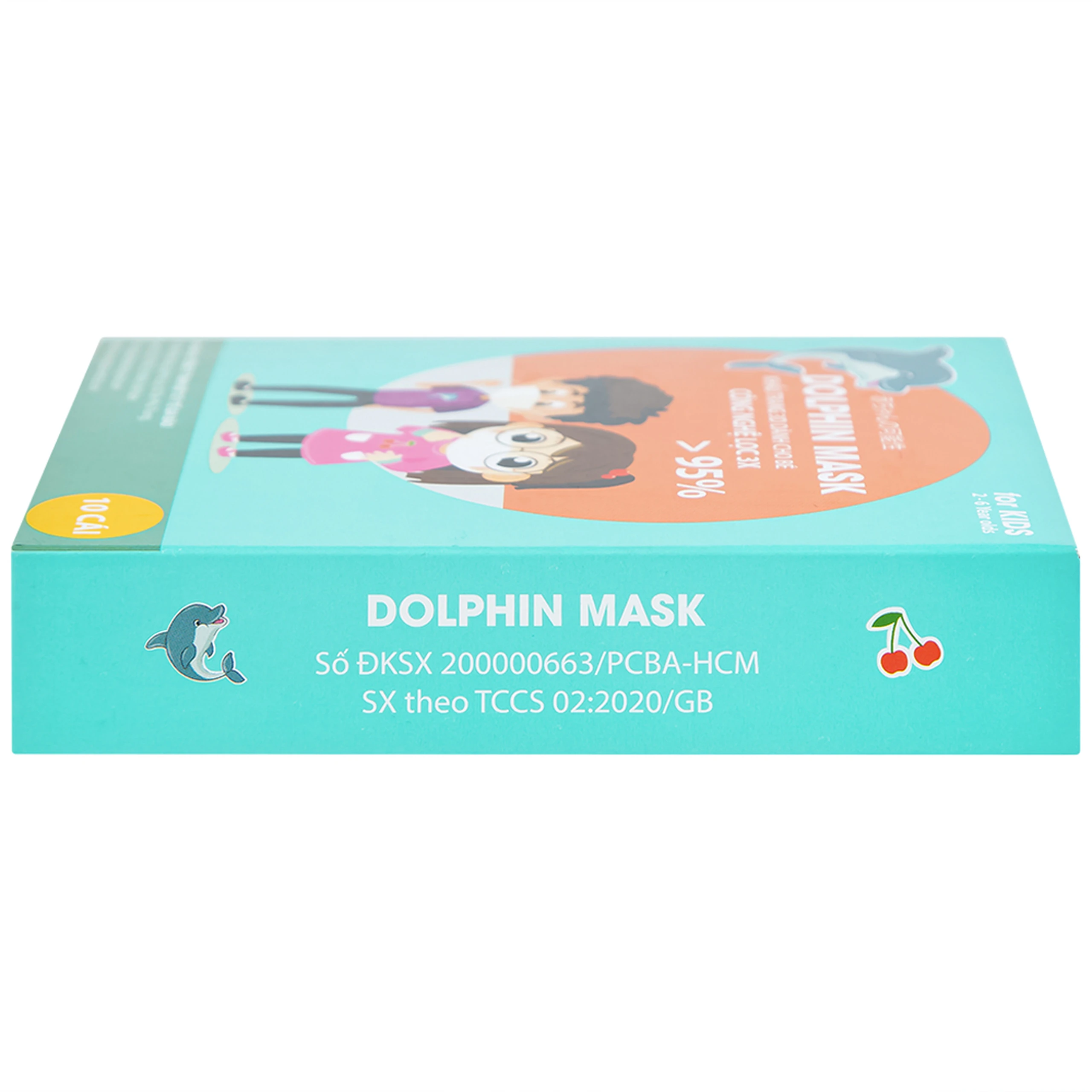 Khẩu trang trẻ em 4 lớp 3D Dolphin Mask (10 cái) ngăn khói bụi, vi khuẩn và giọt bắn