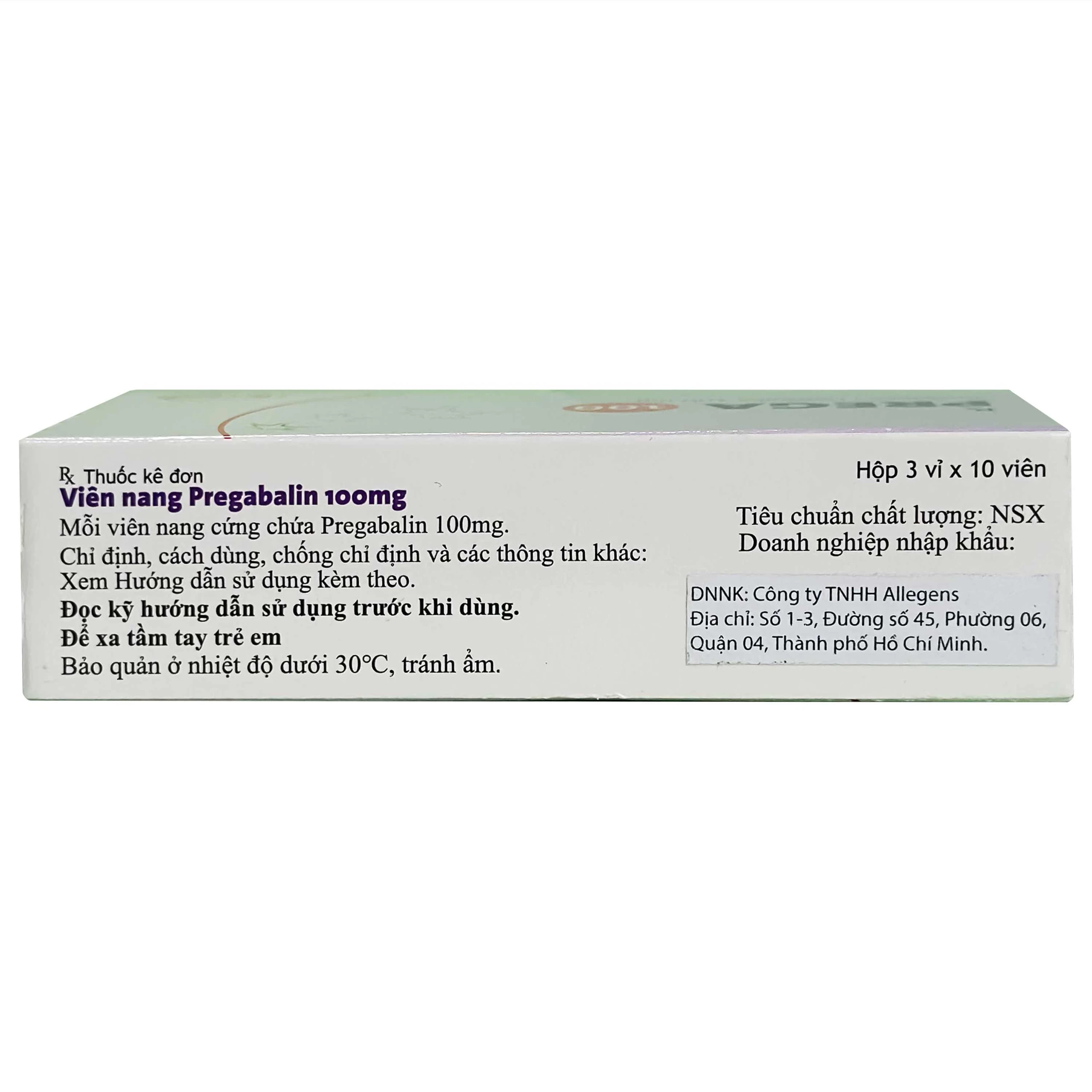 Thuốc Prega 100 Hetero điều trị bệnh đau dây thần kinh ngoại biên (3 vỉ x 10 viên) 