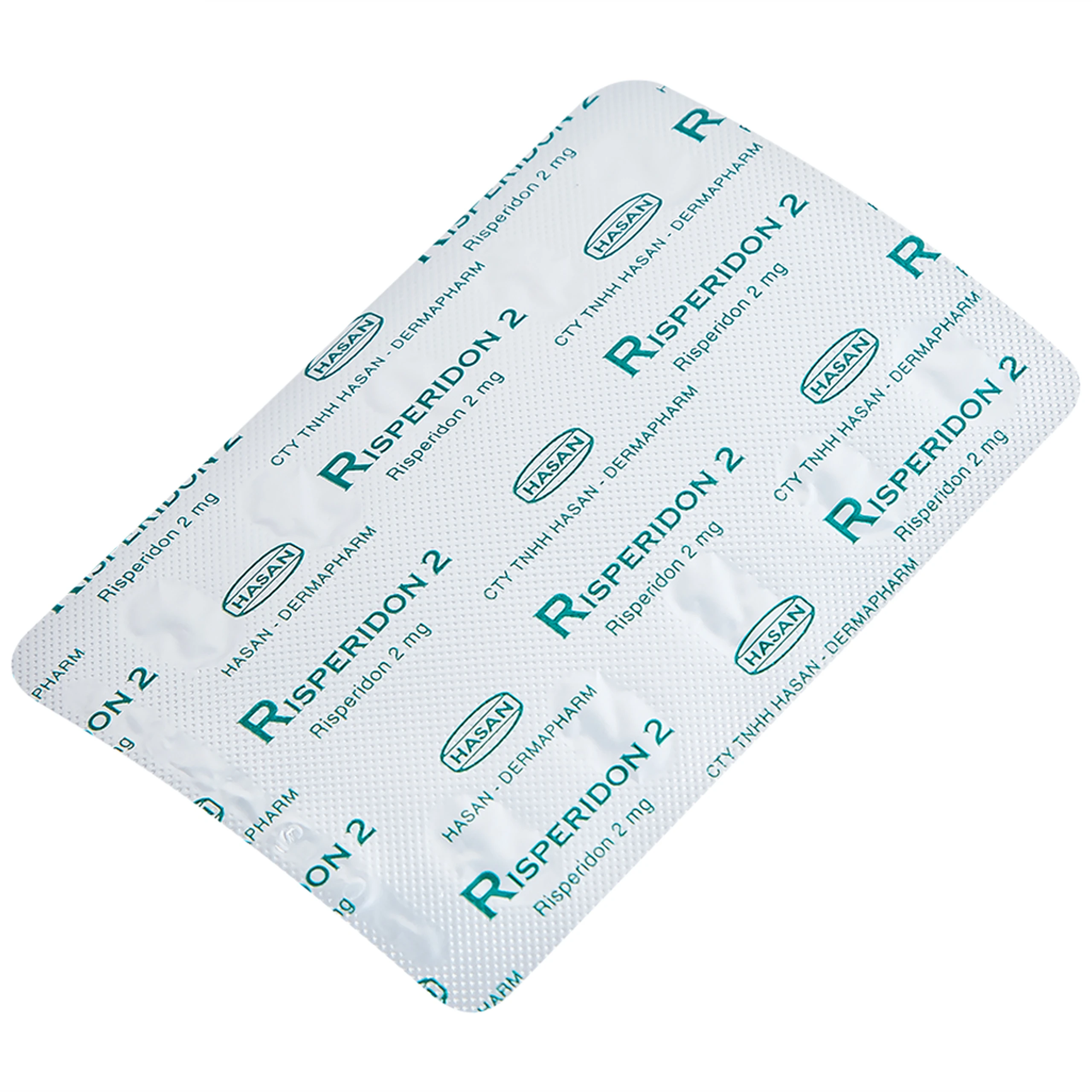 Thuốc Risperidon 2 Hasan điều trị bệnh tâm thần phân liệt (5 vỉ x 10 viên) 