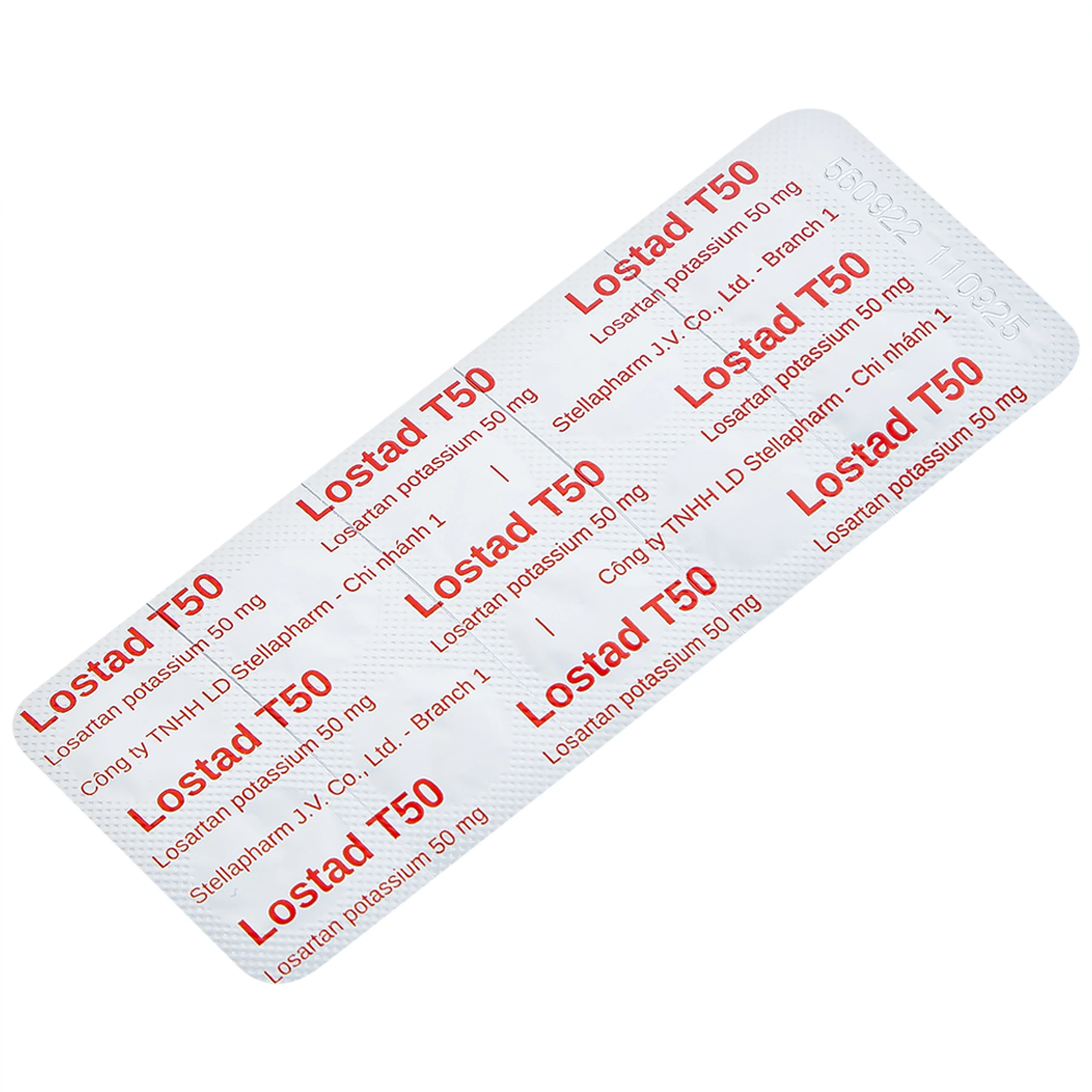 Thuốc Lostad T50 50mg Stella điều trị tăng huyết áp (3 vỉ x 10 viên)