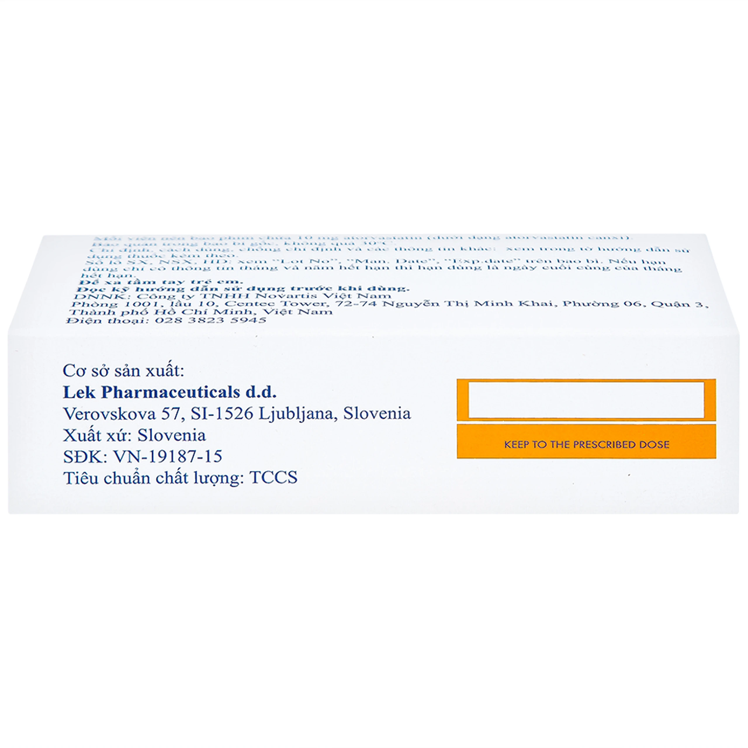 Thuốc Rotacor 10mg Sandoz điều trị tăng cholesterol toàn phần (3 vỉ x 10 viên)