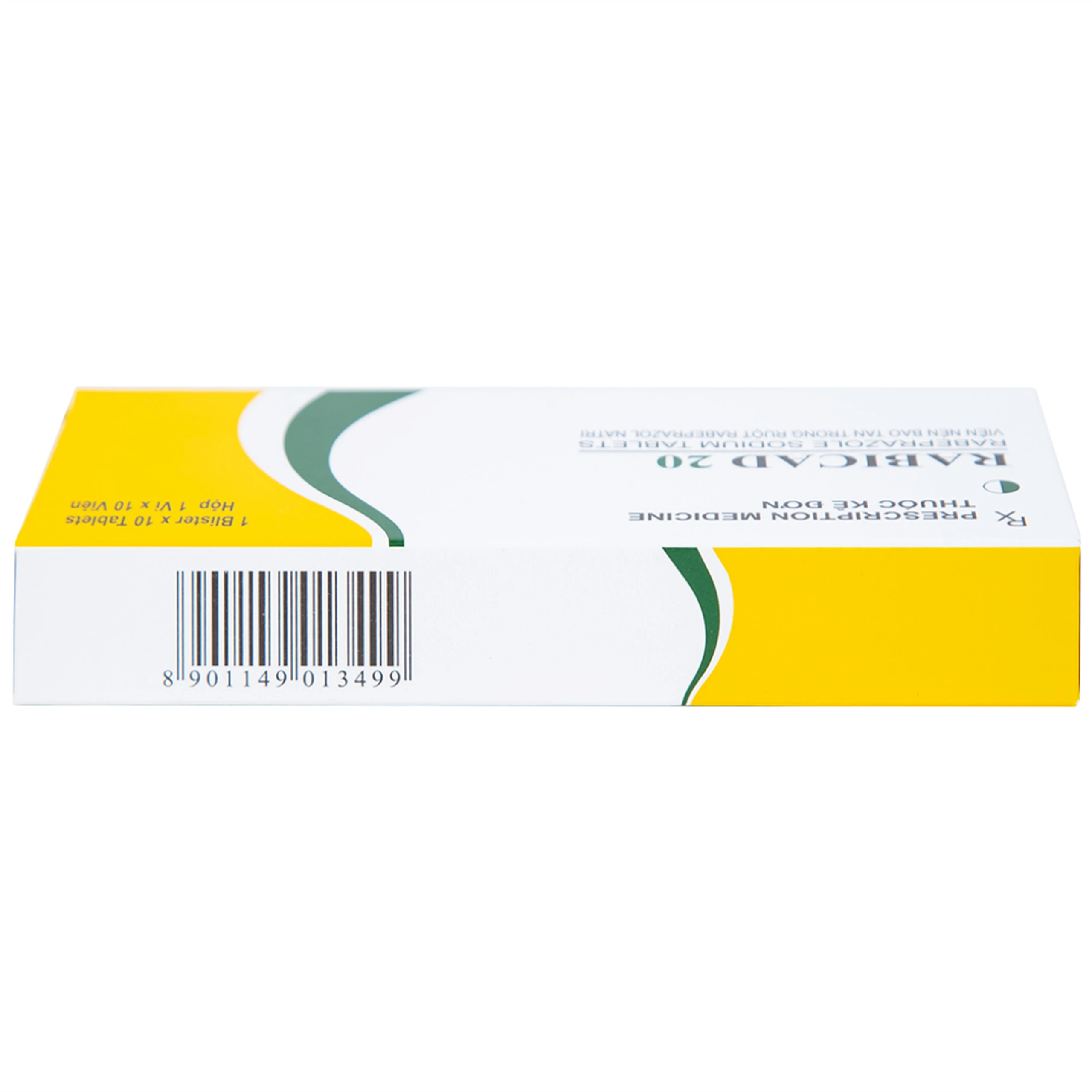 Thuốc Rabicad 20 Cadila điều trị viêm loét dạ dày, tá tràng (1 vỉ x 10 viên)