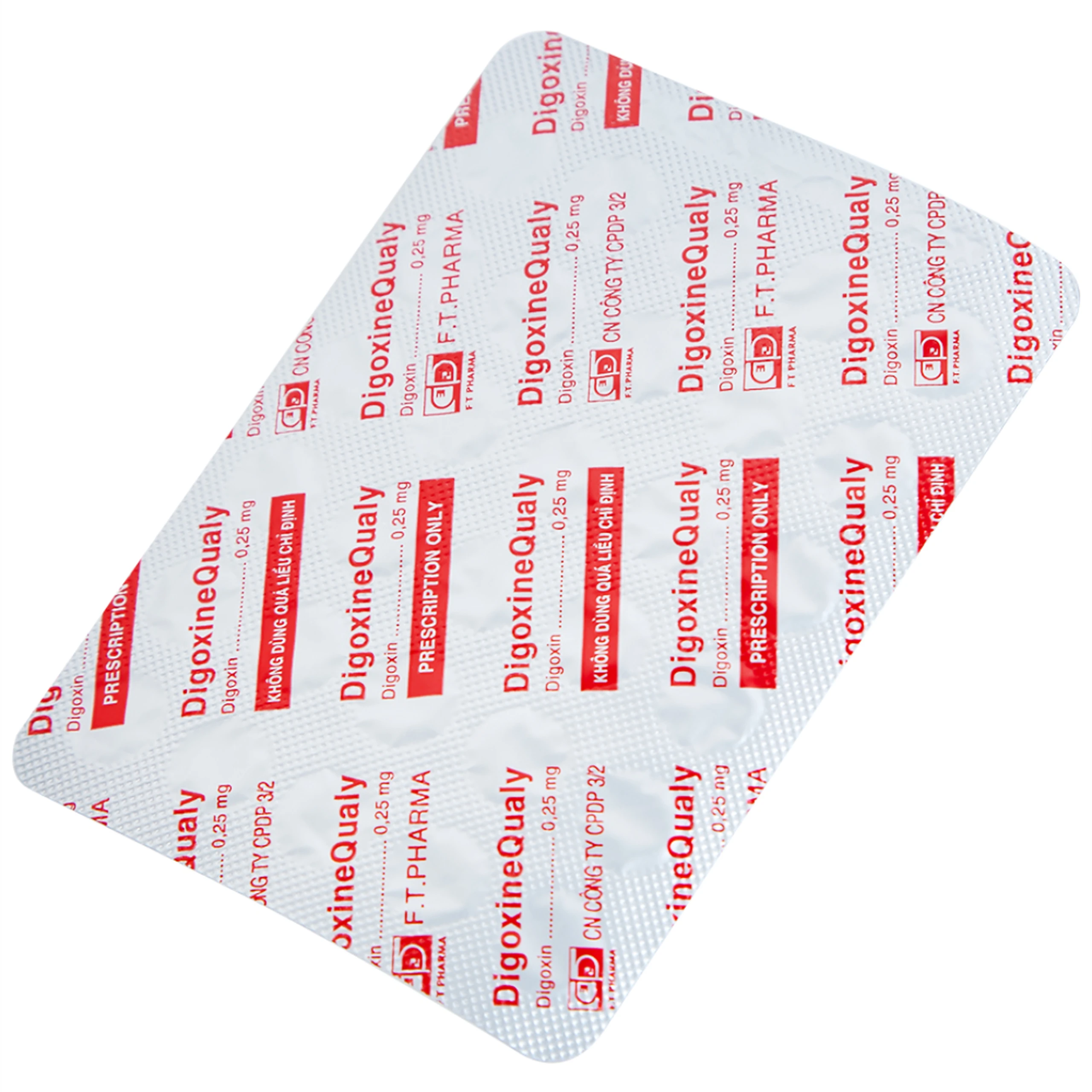 Thuốc DigoxineQualy Dược 3-2 điều trị suy tim sung huyết, rung nhỉ (1 vỉ x 30 viên)