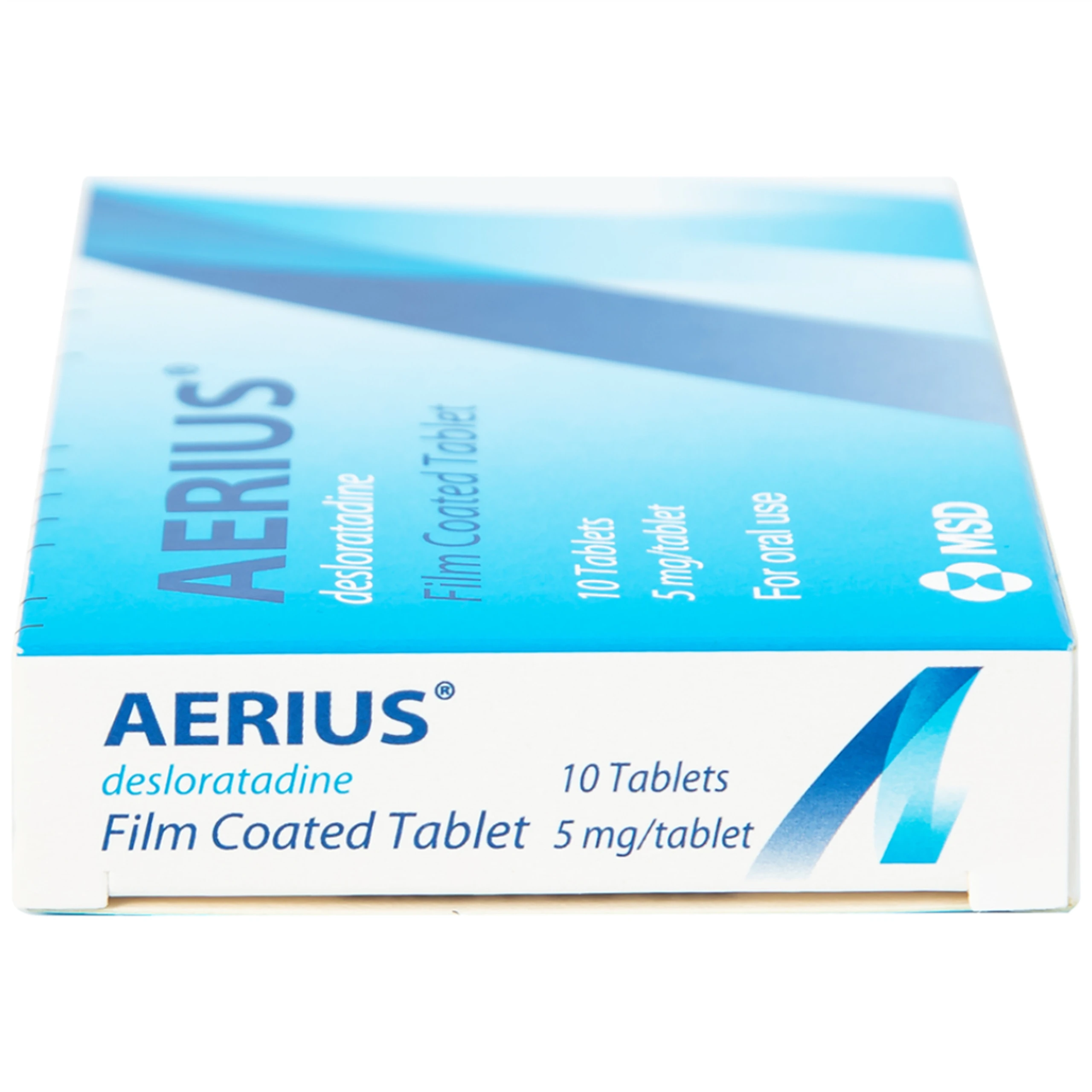 Thuốc Aerius 5mg MSD giảm nhanh các triệu chứng viêm mũi dị ứng, mày đay (1 vỉ x 10 viên)