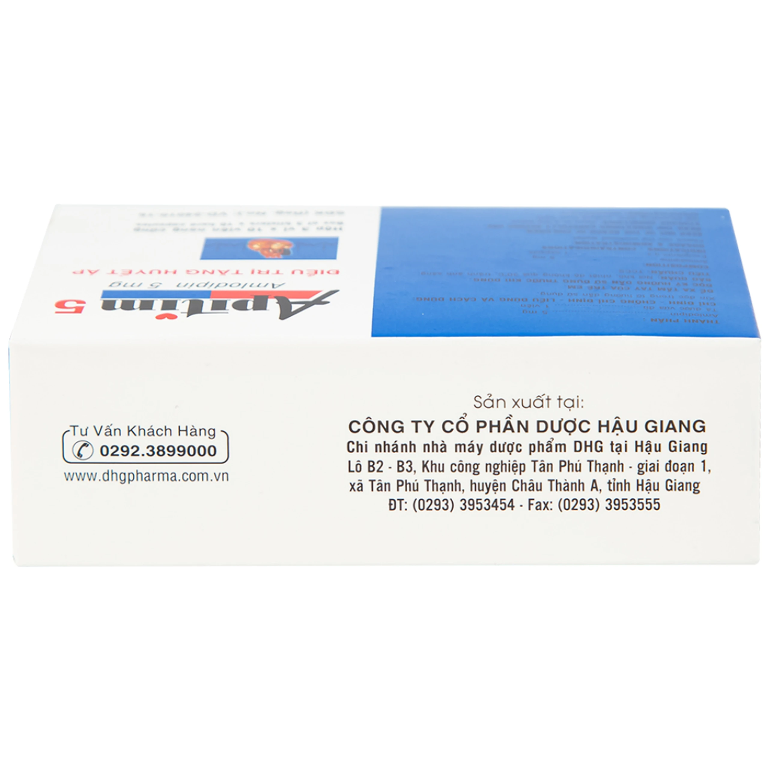 Thuốc Apitim 5 DHG điều trị tăng huyết áp (3 vỉ x 10 viên)