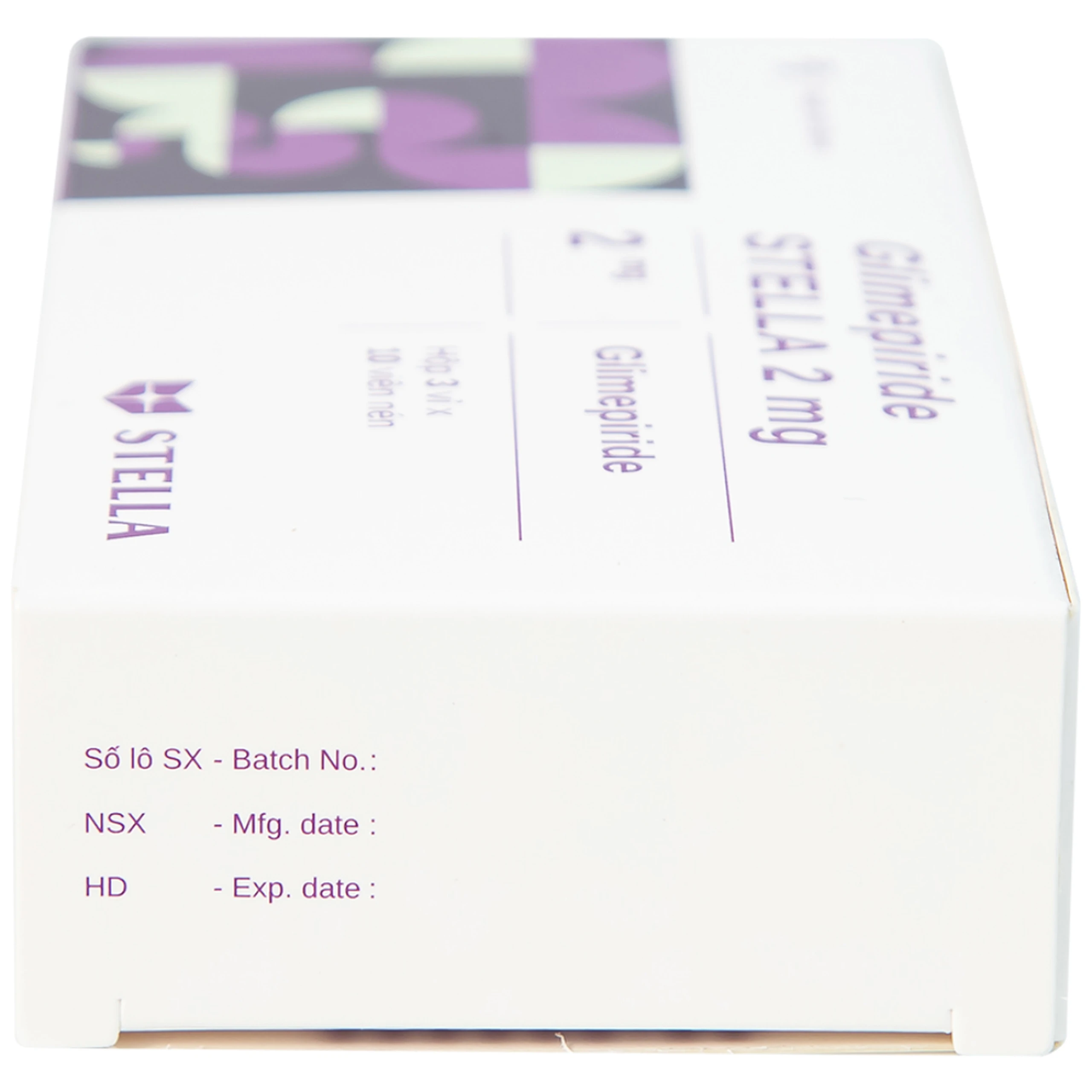 Thuốc Glimepiride Stella 2mg kiểm soát đường huyết cao ở bệnh tiểu đường típ 2 (3 vỉ x 10 viên)