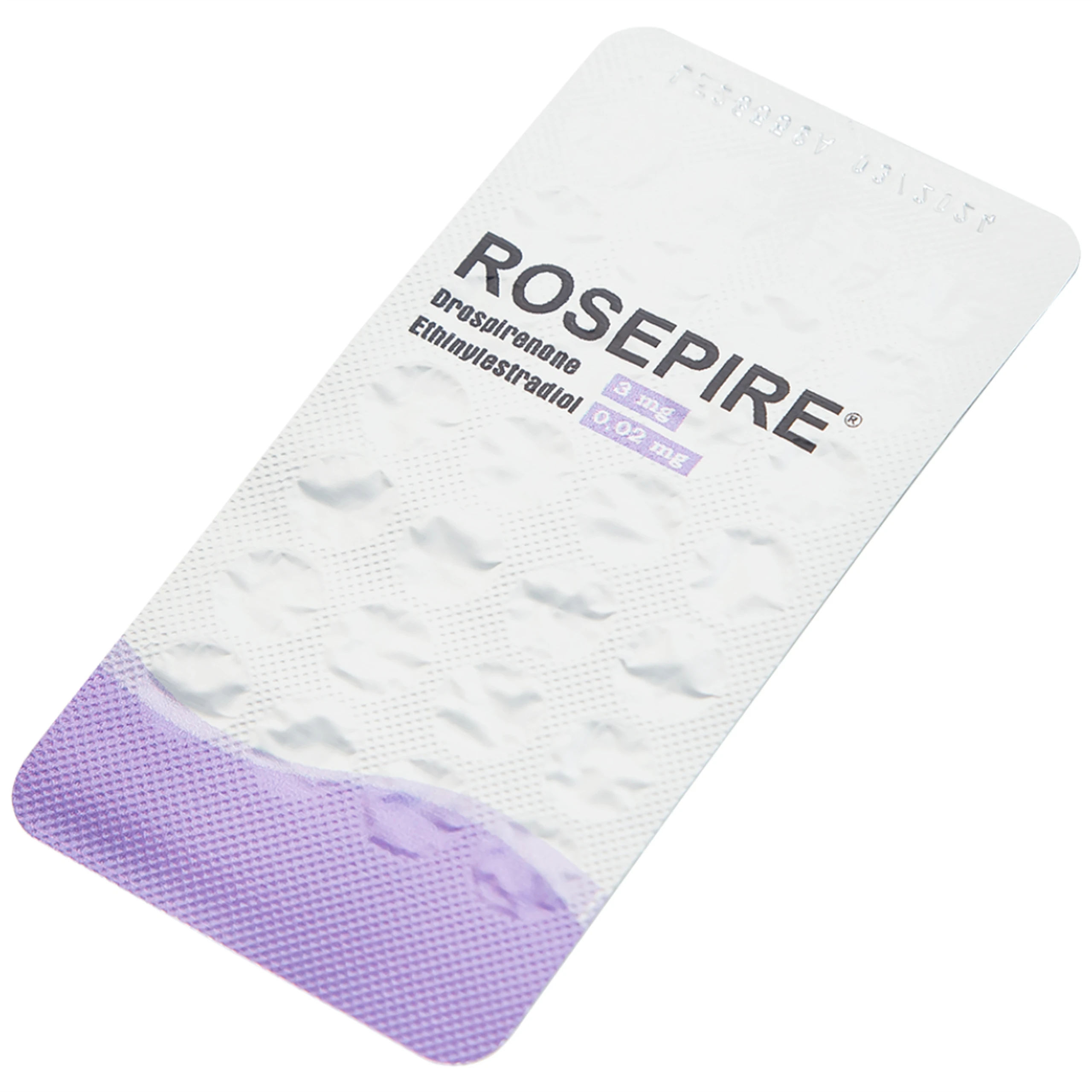 Thuốc Rosepire 3mg/0,02mg Exeltis tím dùng để tránh thai (1 vỉ x 28 viên)