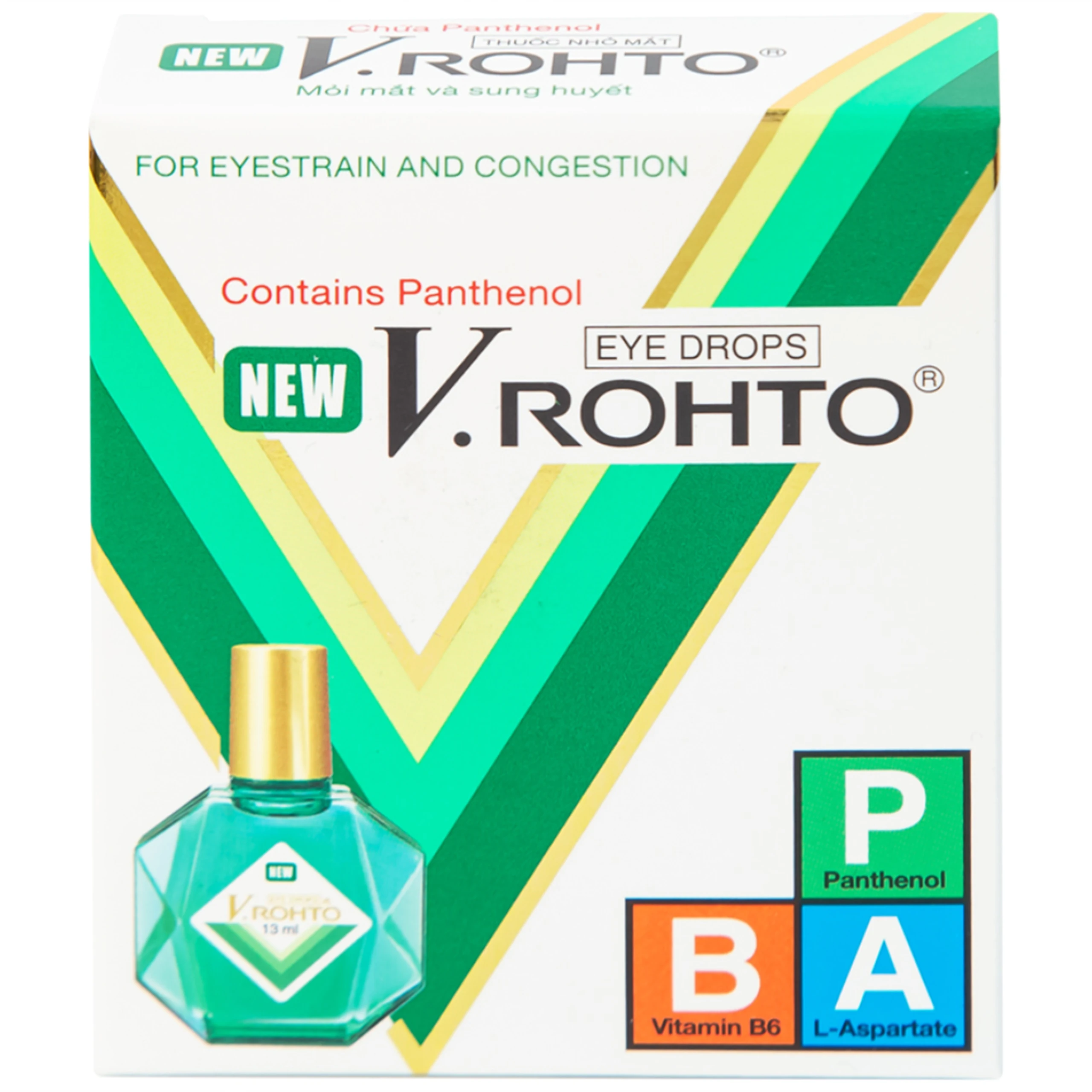 Thuốc nhỏ mắt New V.Rohto điều trị mỏi mắt, sung huyết kết mạc (13ml)