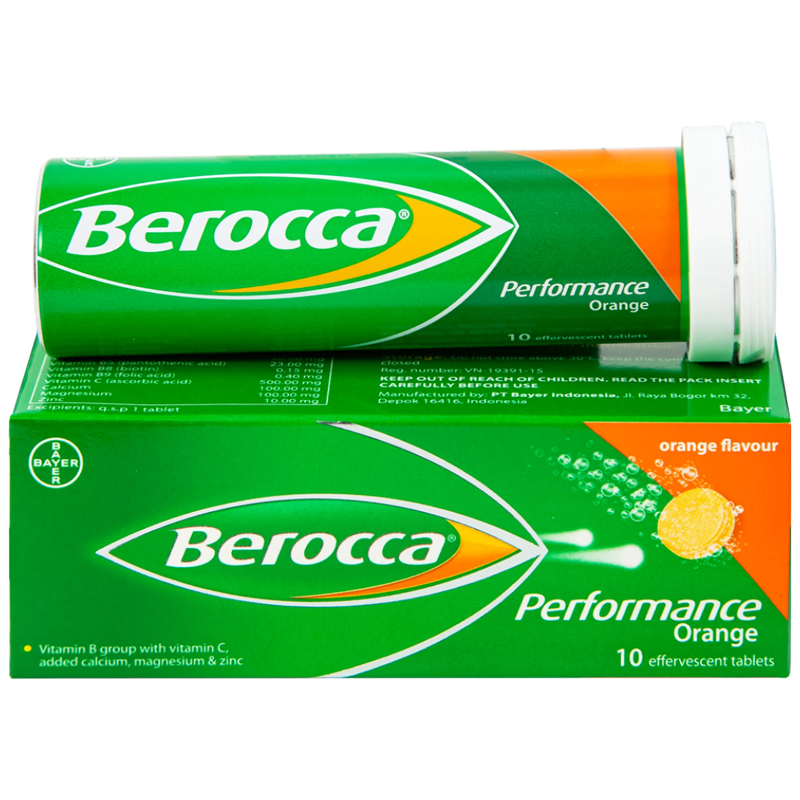 Viên sủi Berocca Bayer bổ sung vitamin và khoáng chất (10 viên)