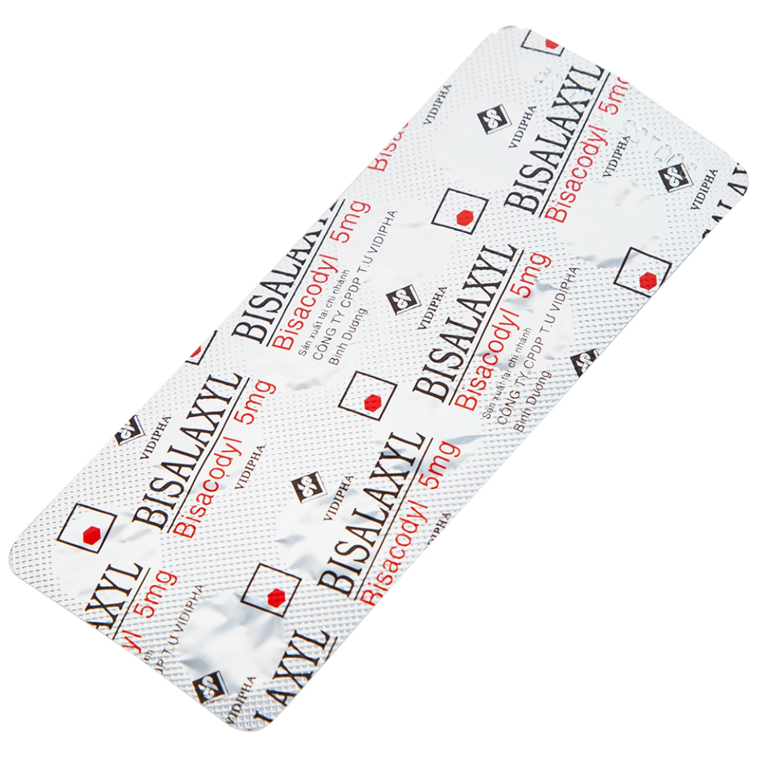 Thuốc Bisalaxyl Vidipha điều trị táo bón (5 vỉ x 10 viên)