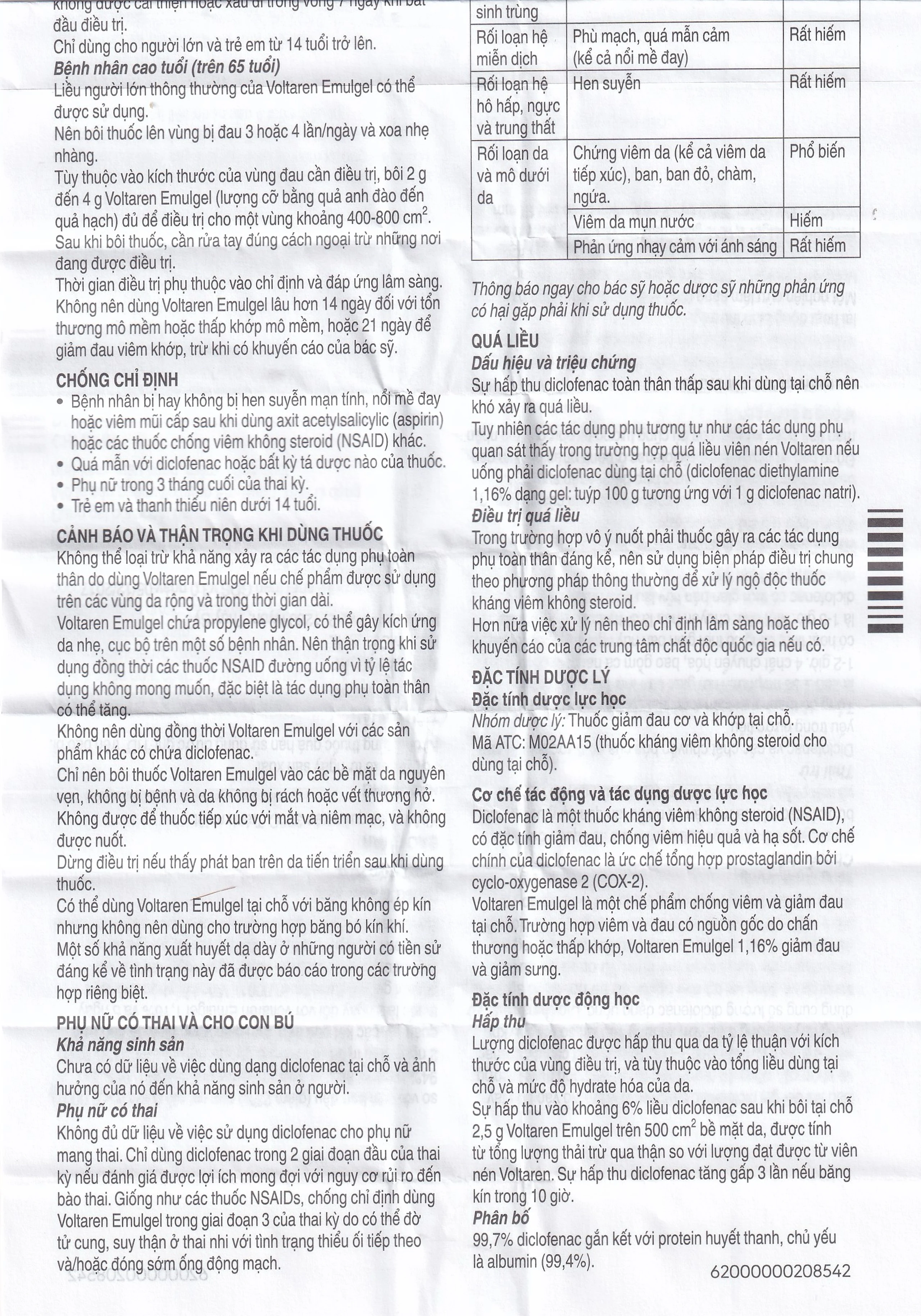 Gel bôi Voltaren Emulgel Novartis điều trị giảm đau do chấn thương hoặc thấp khớp (20g)