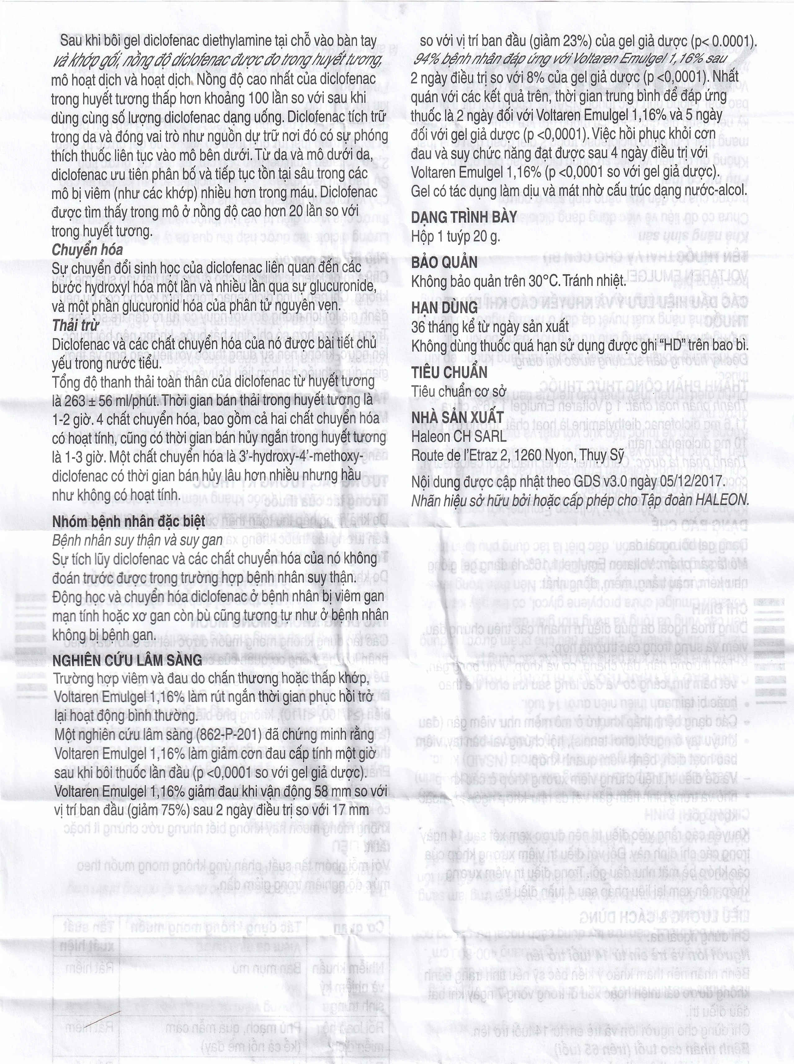 Gel bôi Voltaren Emulgel Novartis điều trị giảm đau do chấn thương hoặc thấp khớp (20g)