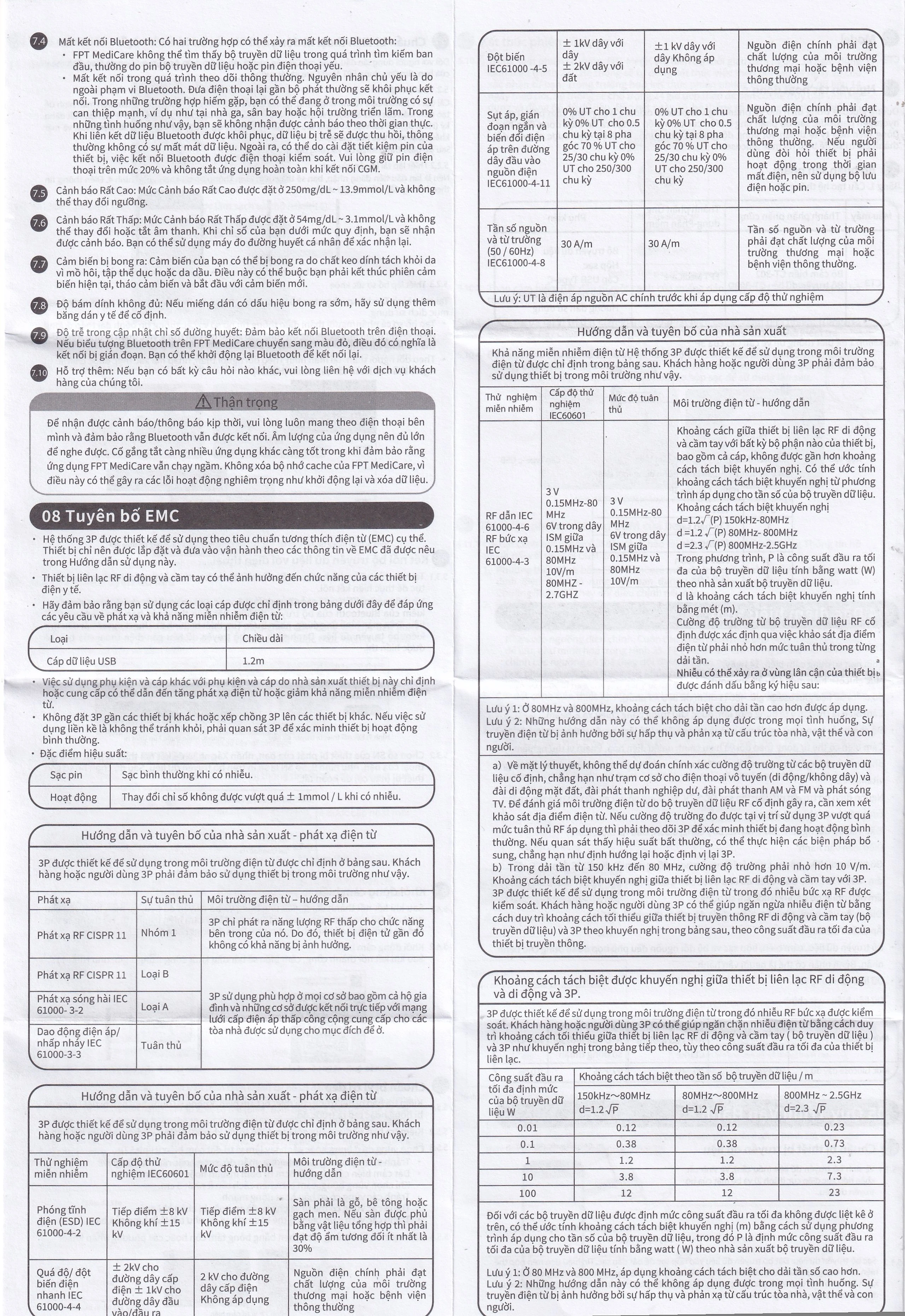 Bộ cảm biến đường huyết liên tục 3P dùng cho người bị tiểu đường (theo dõi liên tục 14 ngày)