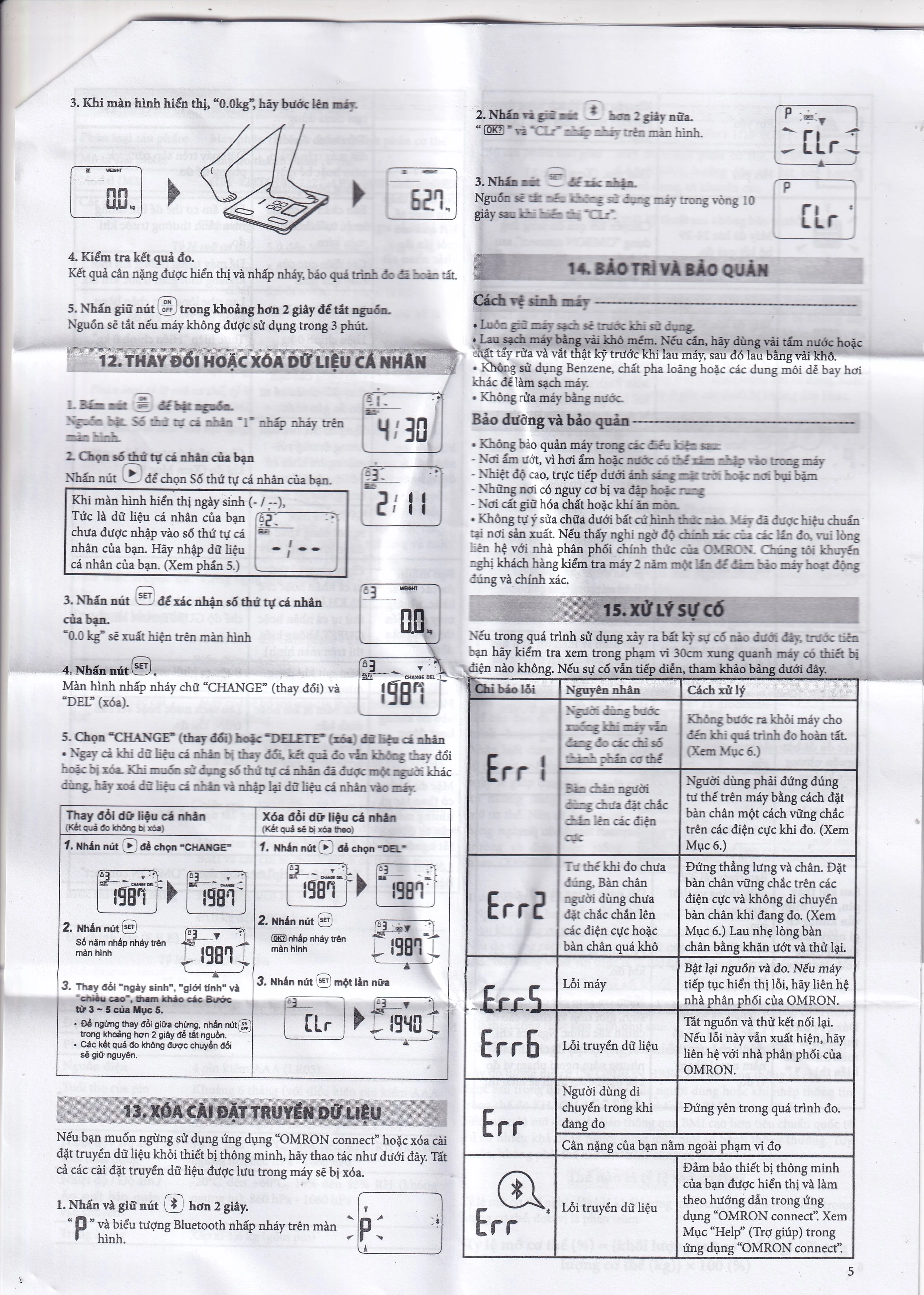 Máy đo thành phần cơ thể Omron HBF-222T
