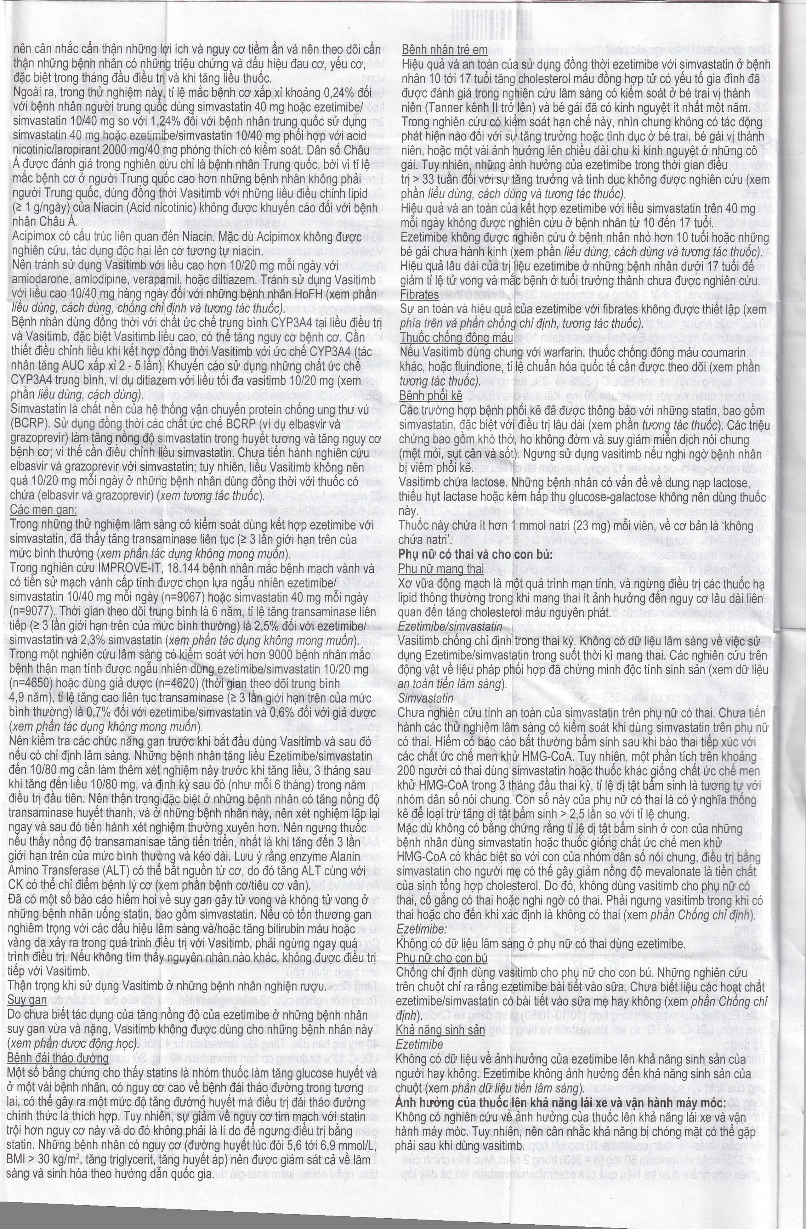 Thuốc Vasitimb 10mg/20mg tablets Krka giúp phòng bệnh tim, điều trị tăng cholesterol máu, máu đồng hợp tử gia đình (3 vỉ x 10 viên)