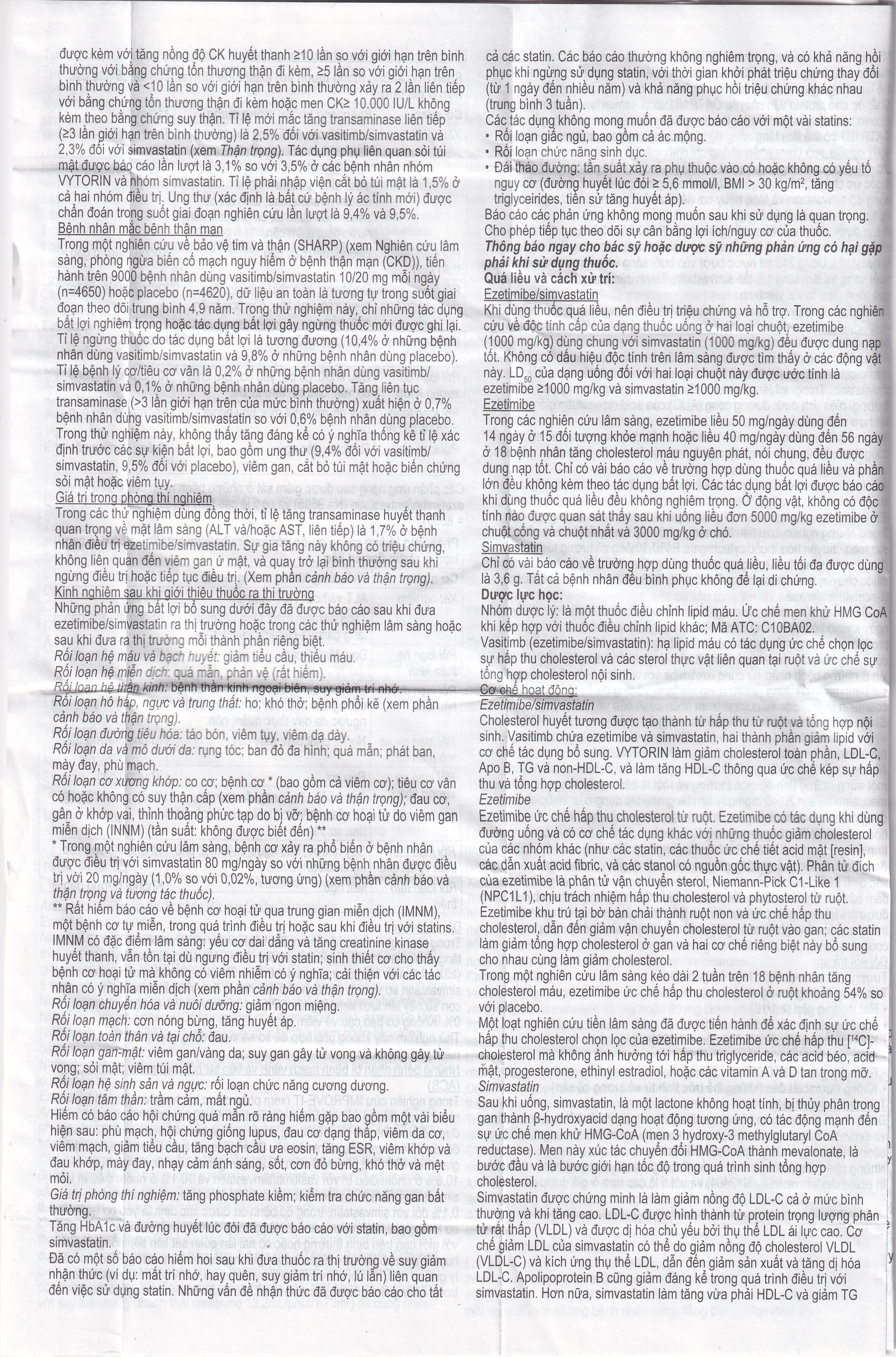 Thuốc Vasitimb 10mg/20mg tablets Krka giúp phòng bệnh tim, điều trị tăng cholesterol máu, máu đồng hợp tử gia đình (3 vỉ x 10 viên)