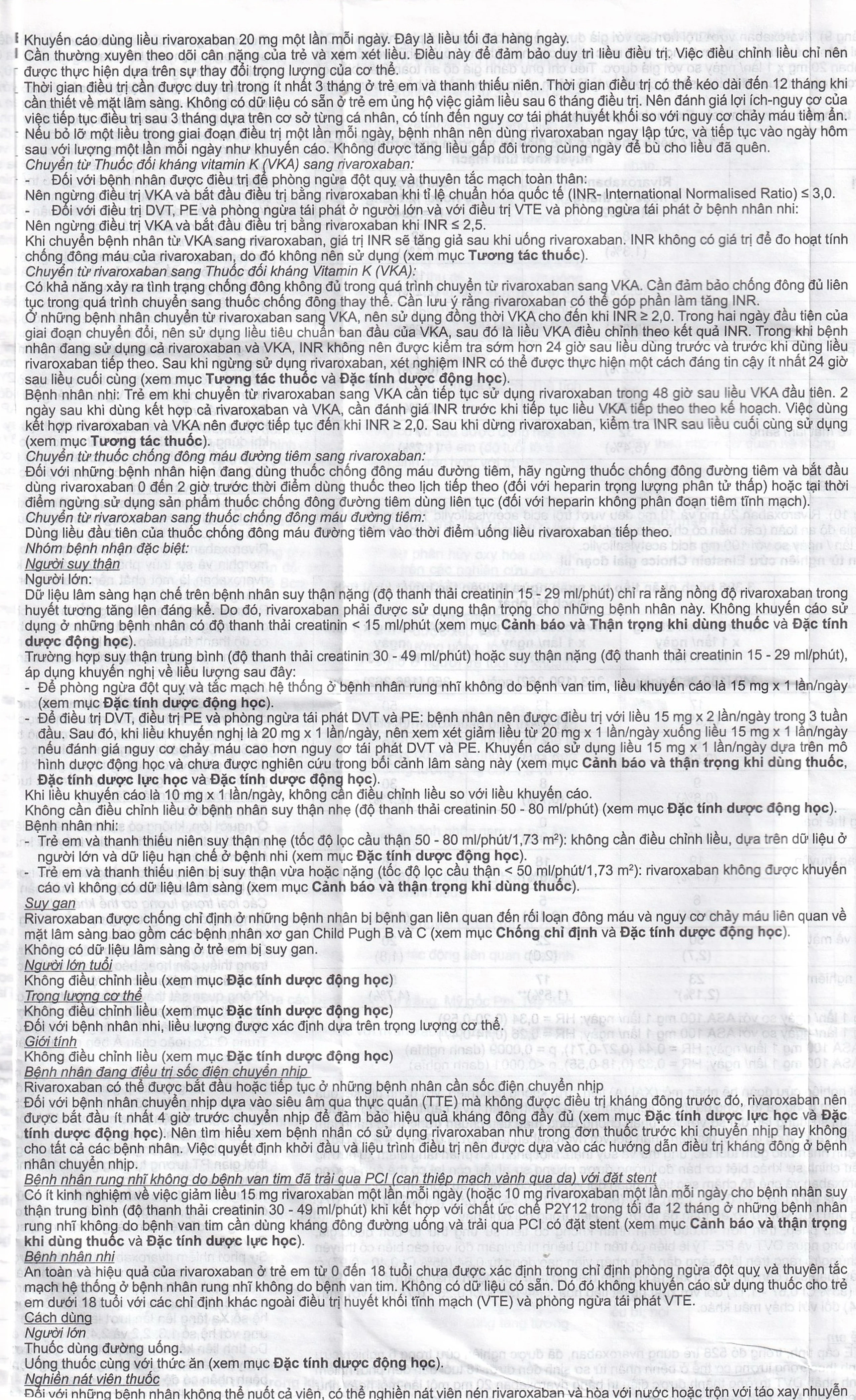 Thuốc Rivacryst 15Mg Dự Phòng Huyết Khối, Giảm Nguy Cơ Đột Quỵ  ( 1 Vỉ X 14 Viên)